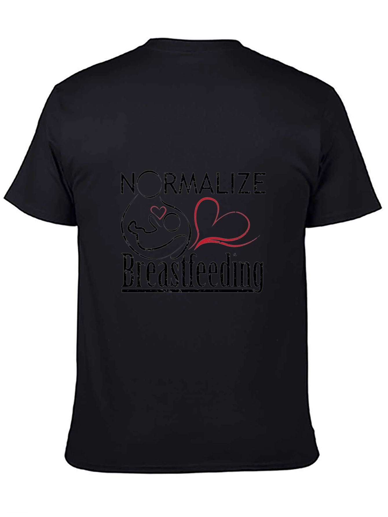 Normalize Breastfeeding Black Graphic Tee