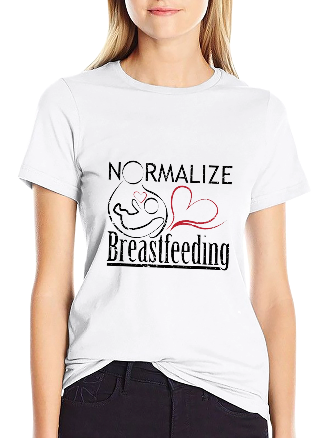 Normalize Breastfeeding Black Graphic Tee