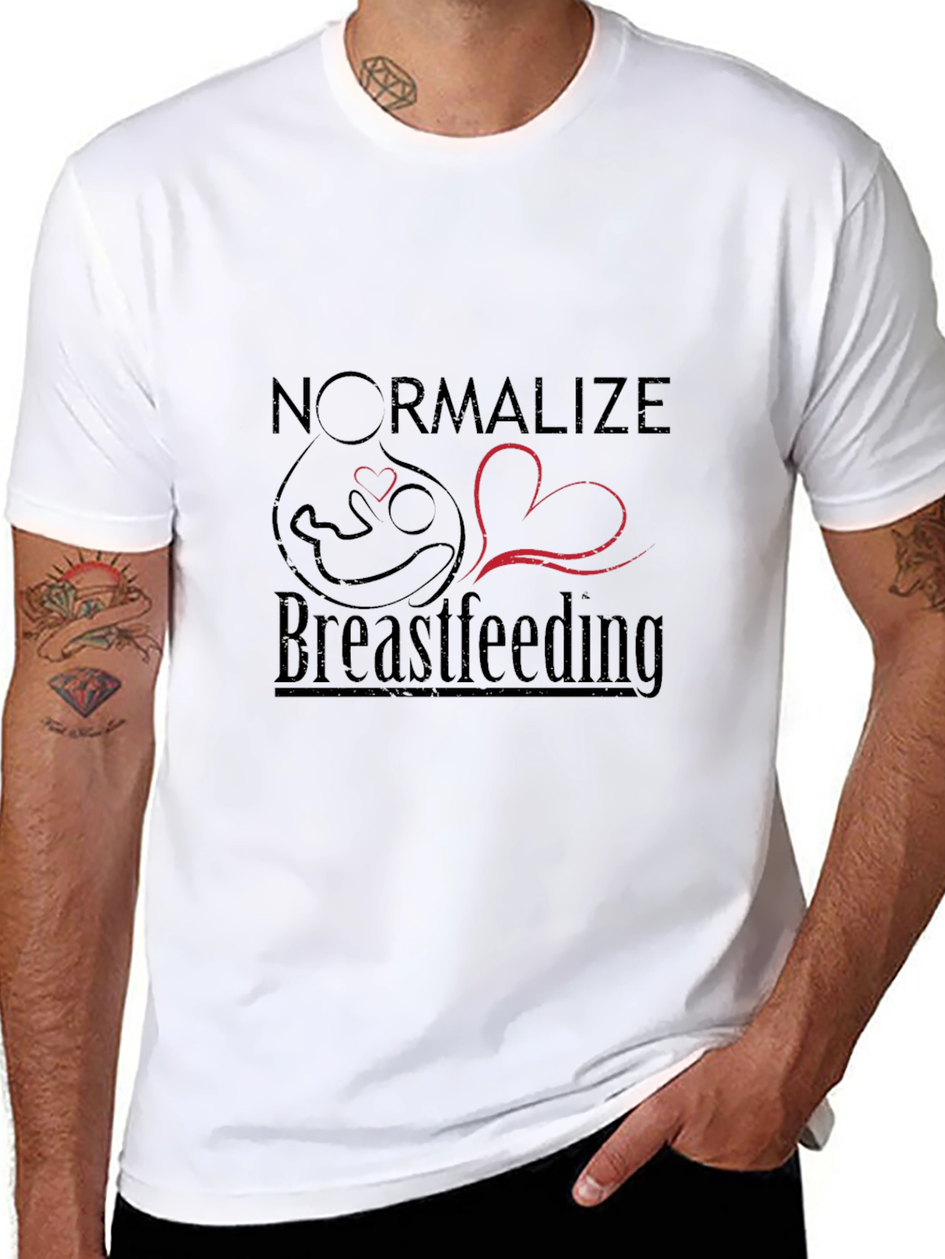 Normalize Breastfeeding Black Graphic Tee