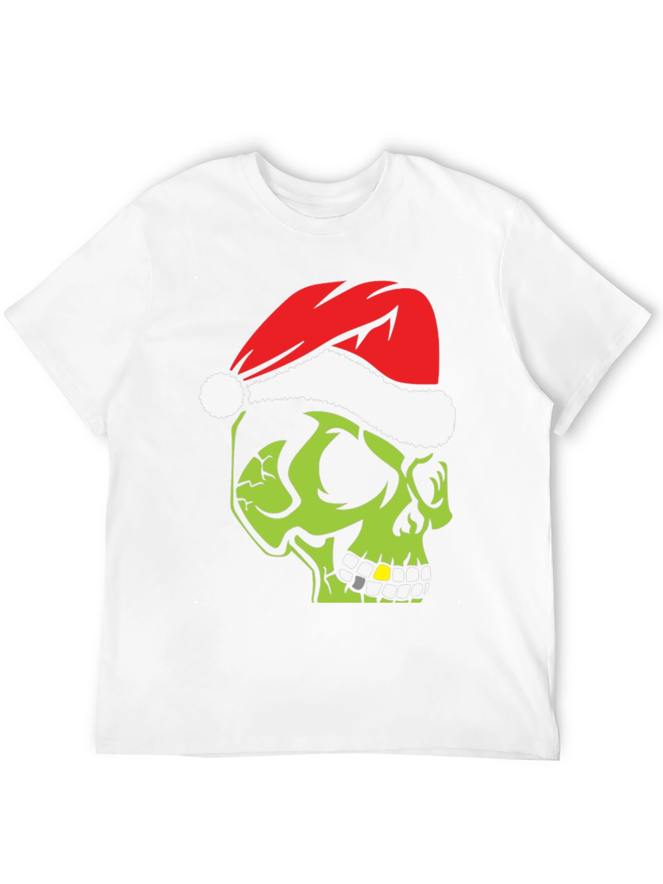 Grinch Skull Christmas T-Shirt - Holiday Humor