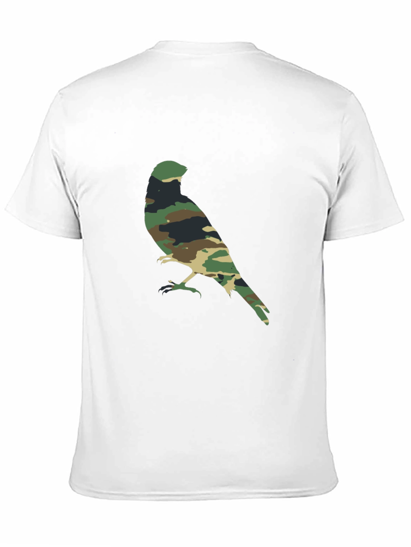 Camouflage Bird Graphic T-Shirt