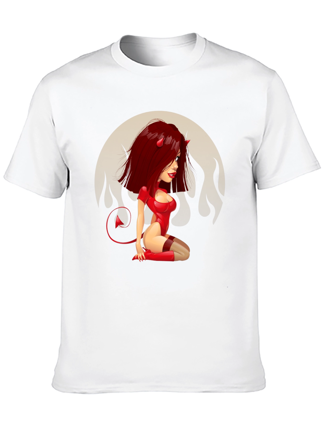 Devil Girl Graphic Tee - Mens Black T-Shirt