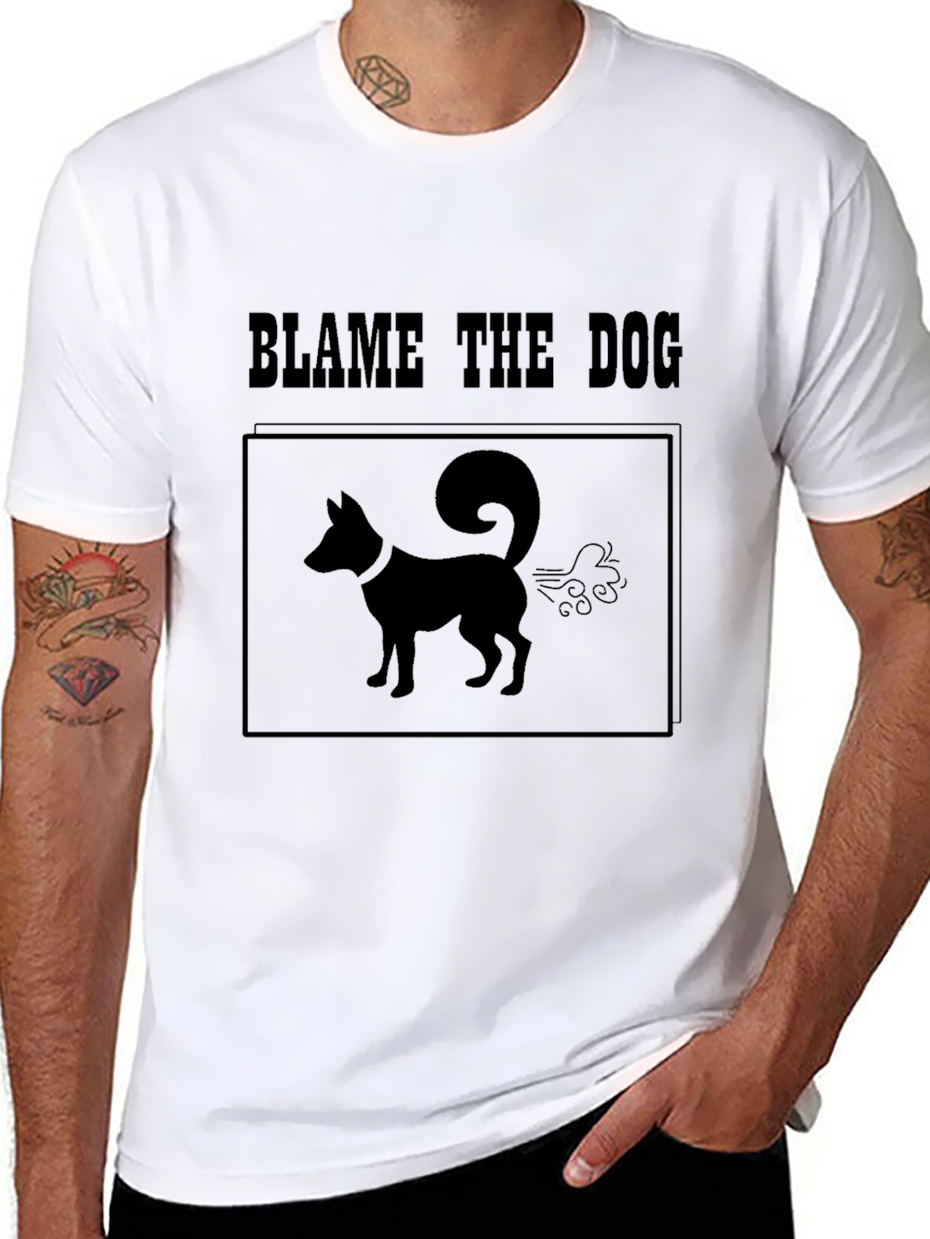Blame The Dog T-Shirt – Funny Dog Lover Graphic Tee
