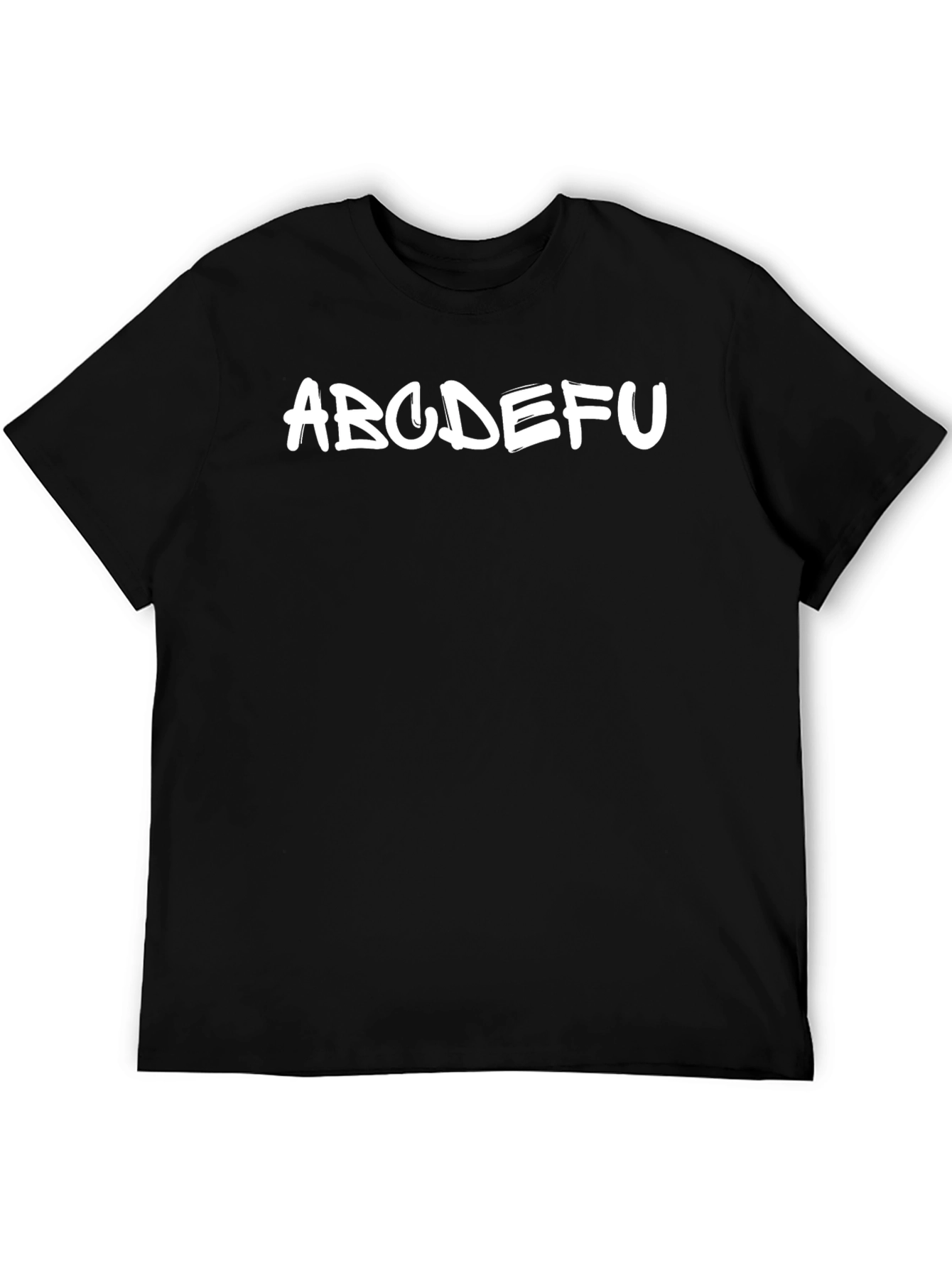 ABCEFU Graphic Black T-Shirt - Casual Style