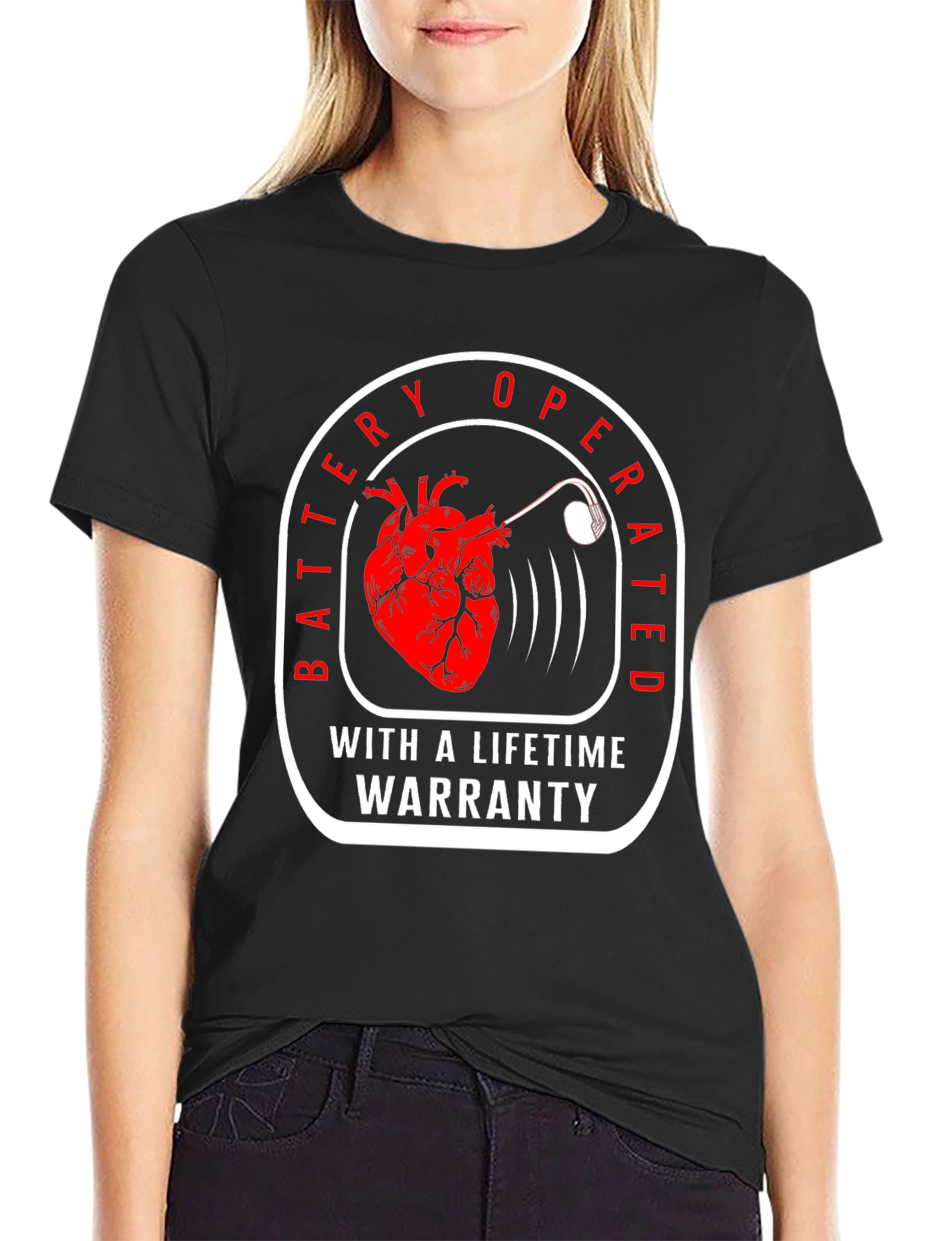 Battery Operated Lifetime Warranty Funny T-Shirt
