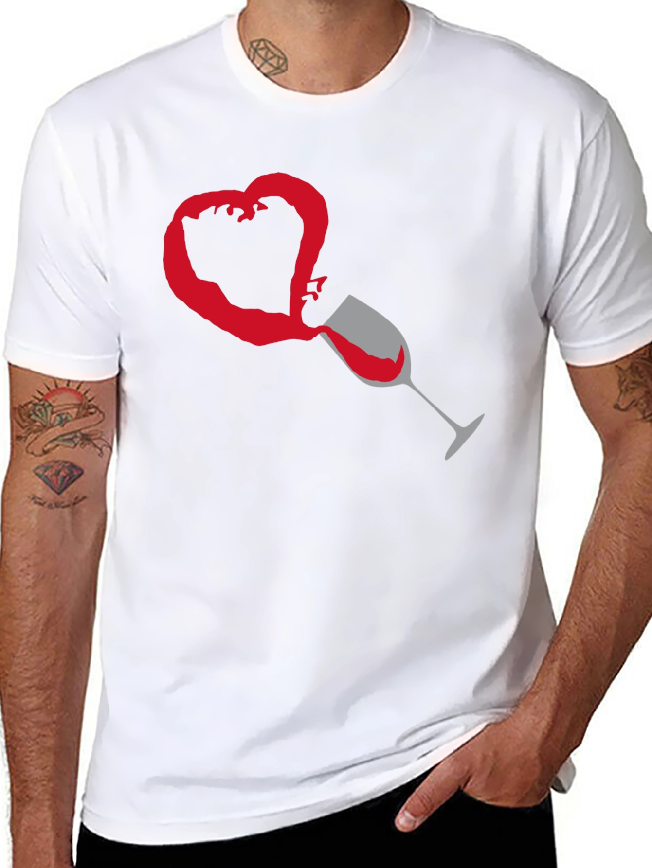 Wine Heart T-Shirt - Valentines Day Gift