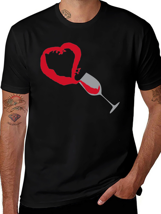 Wine Heart T-Shirt - Valentines Day Gift