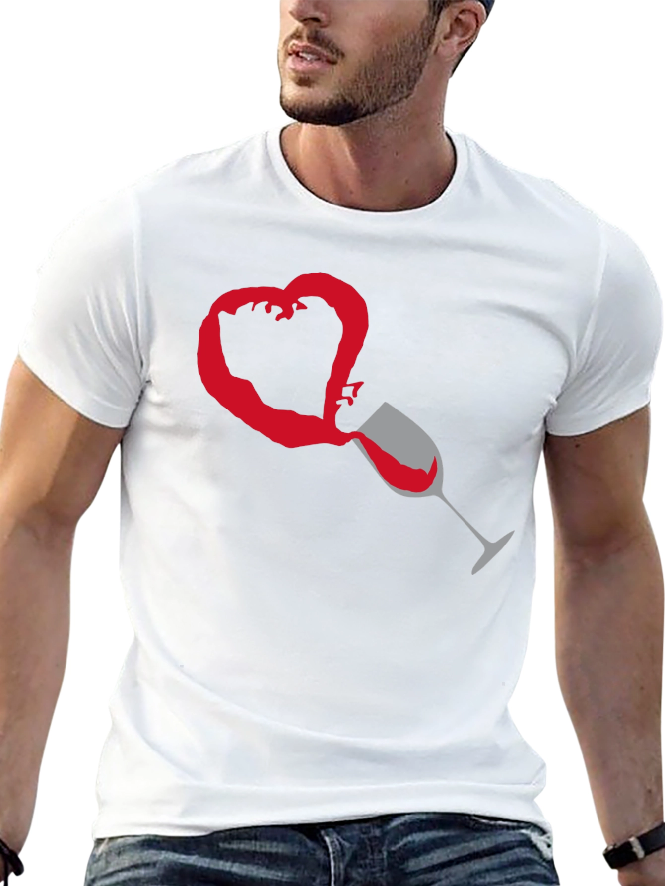 Wine Heart T-Shirt - Valentines Day Gift