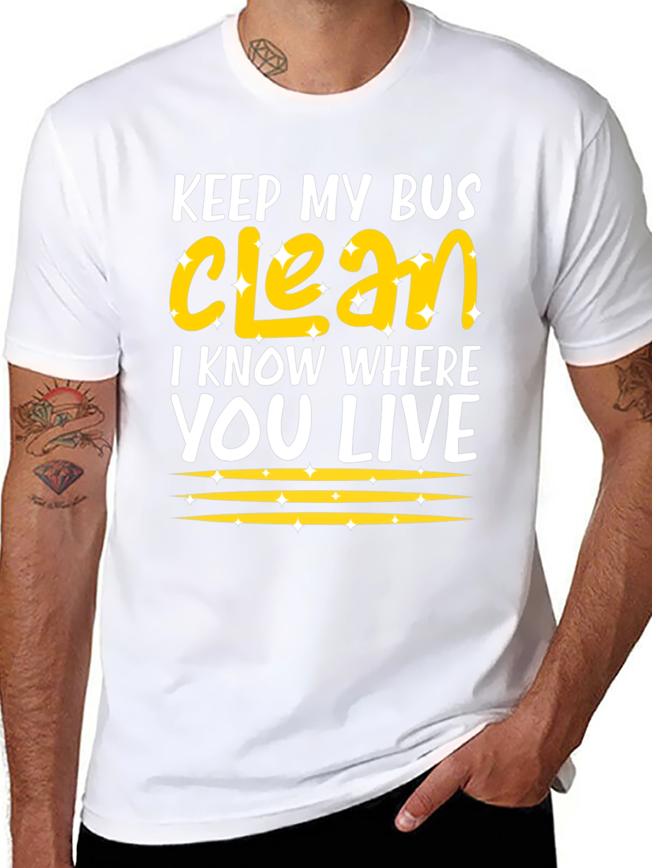 Keep My Bus Clean - Funny Graphic T-Shirt