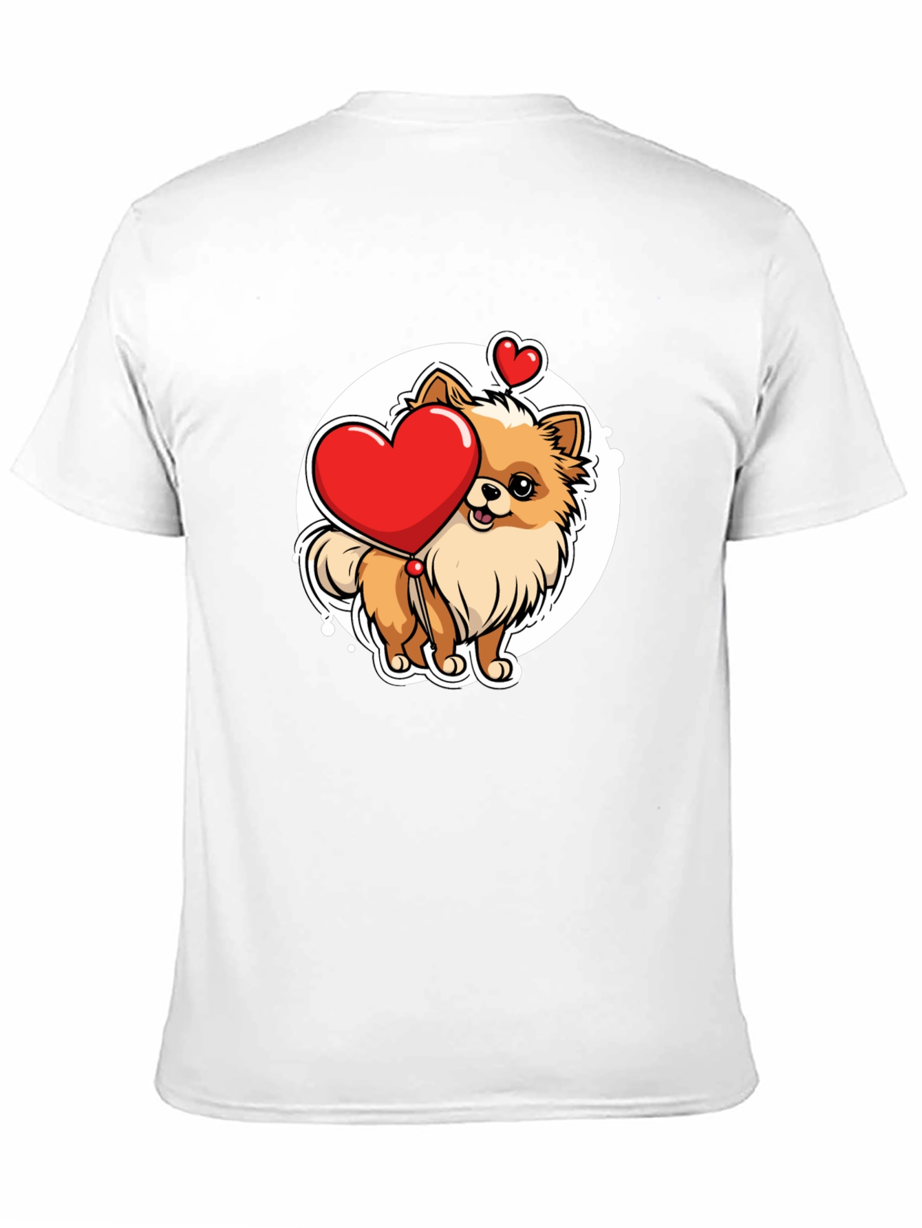 Pomeranian Heart Balloon T-Shirt – Cute Dog Lover Graphic Tee Gift