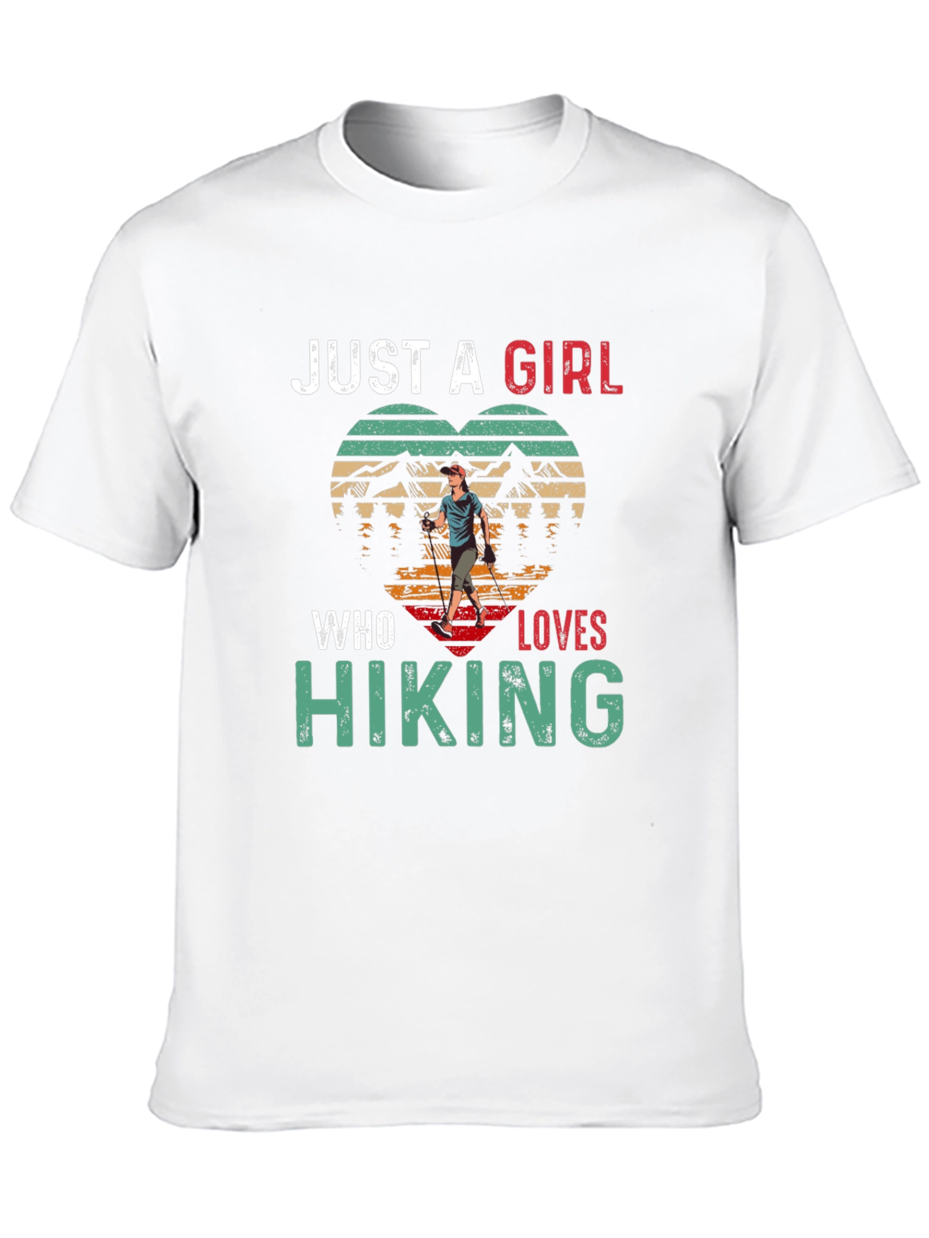 Just a Girl Who Loves Hiking Graphic T-Shirt