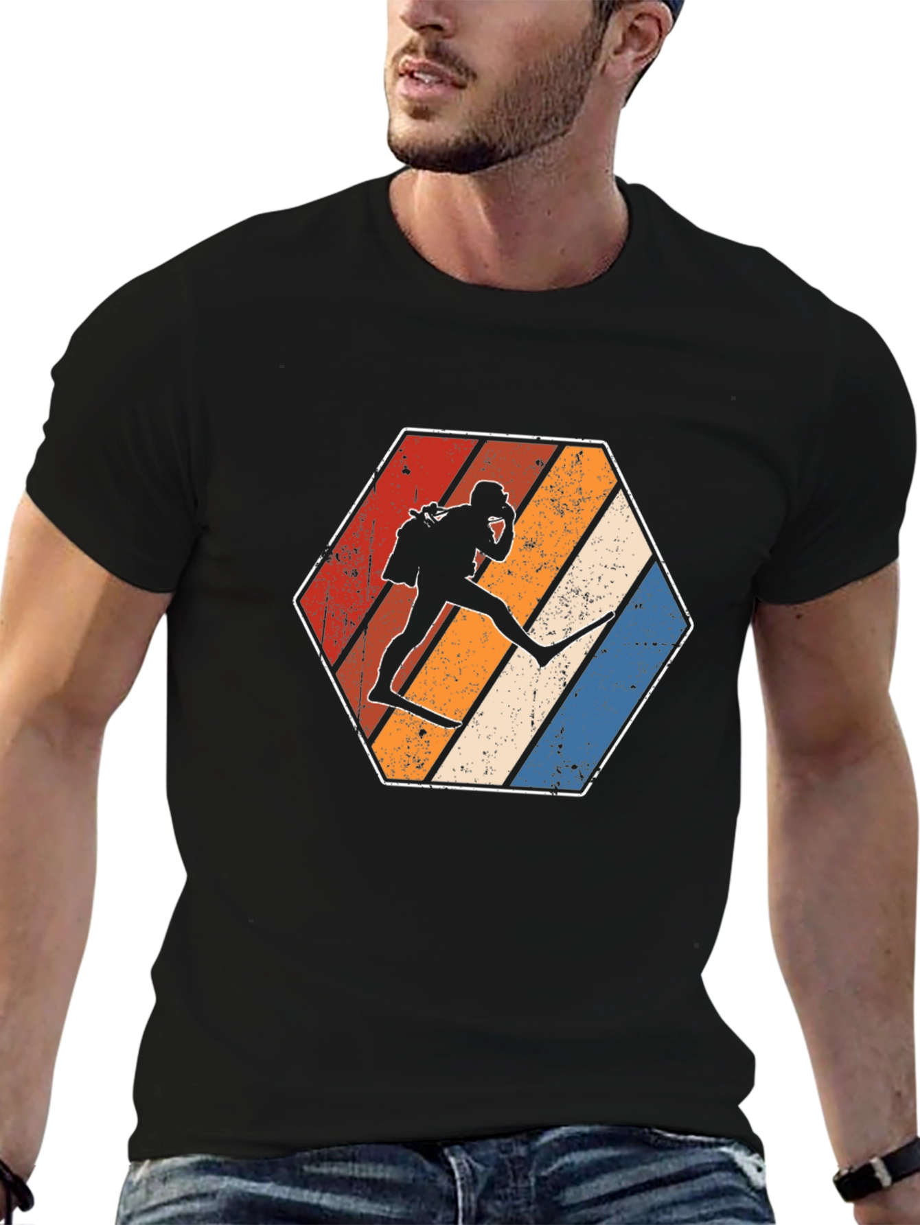 Retro Diver Silhouette Graphic Tee