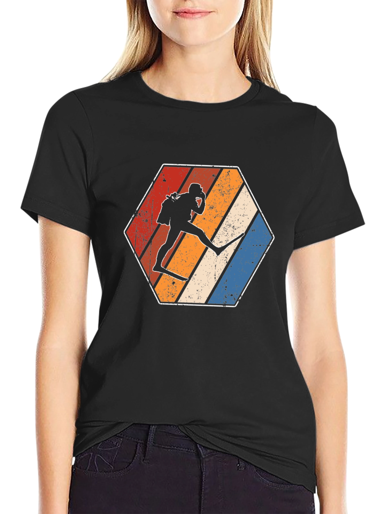Retro Diver Silhouette Graphic Tee