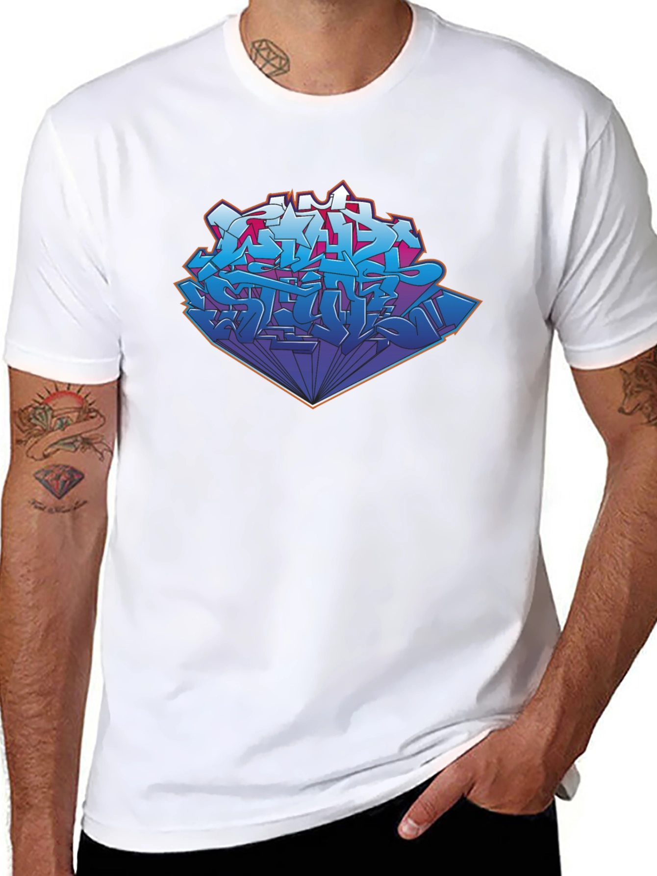 Graffiti Art Graphic Black T-Shirt