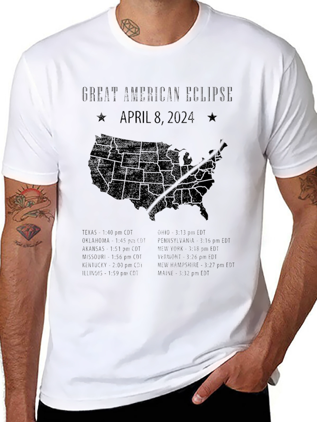 Great American Eclipse April 8 2024 T-Shirt