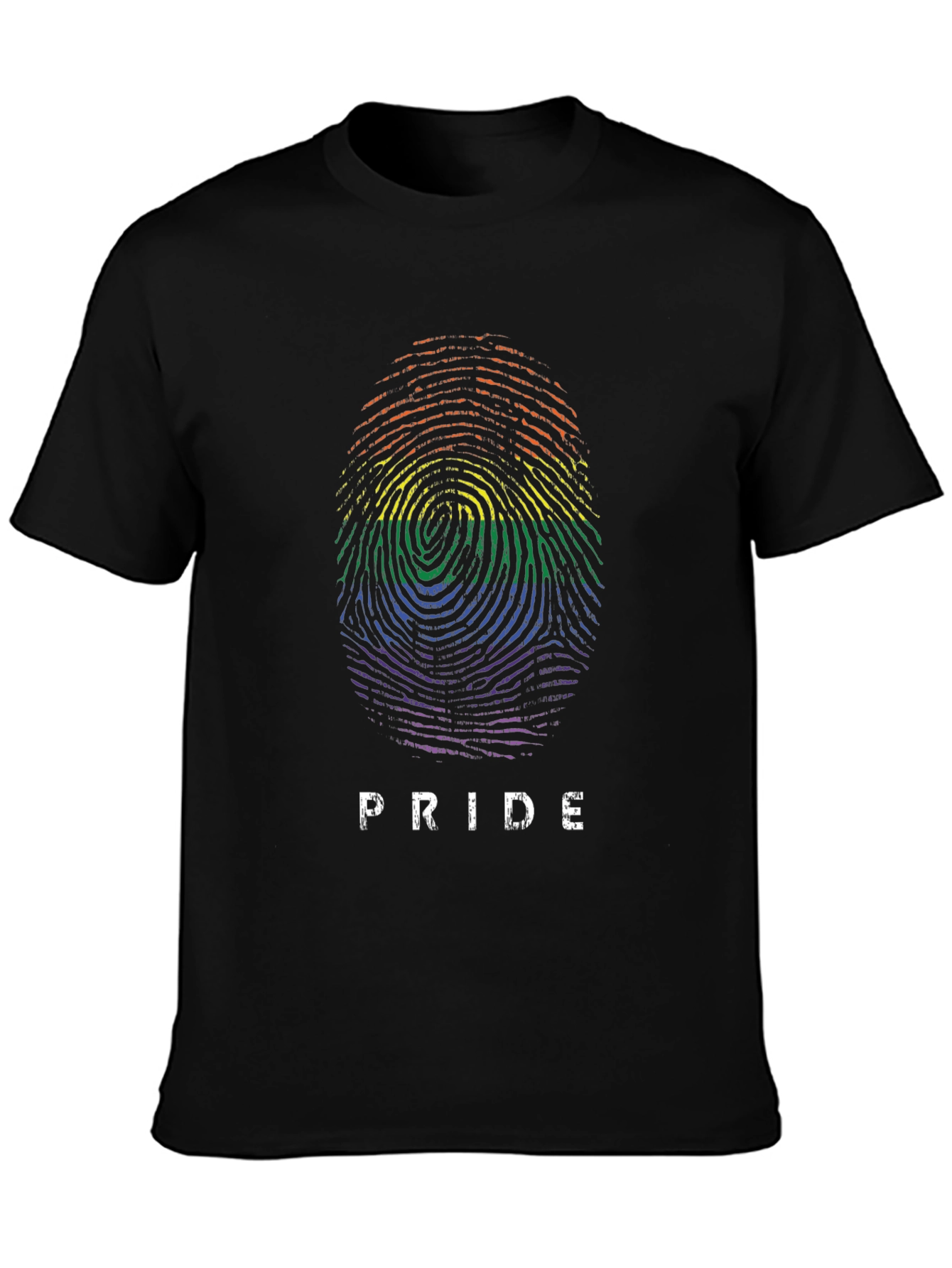 Pride Fingerprint Graphic Tee - Black