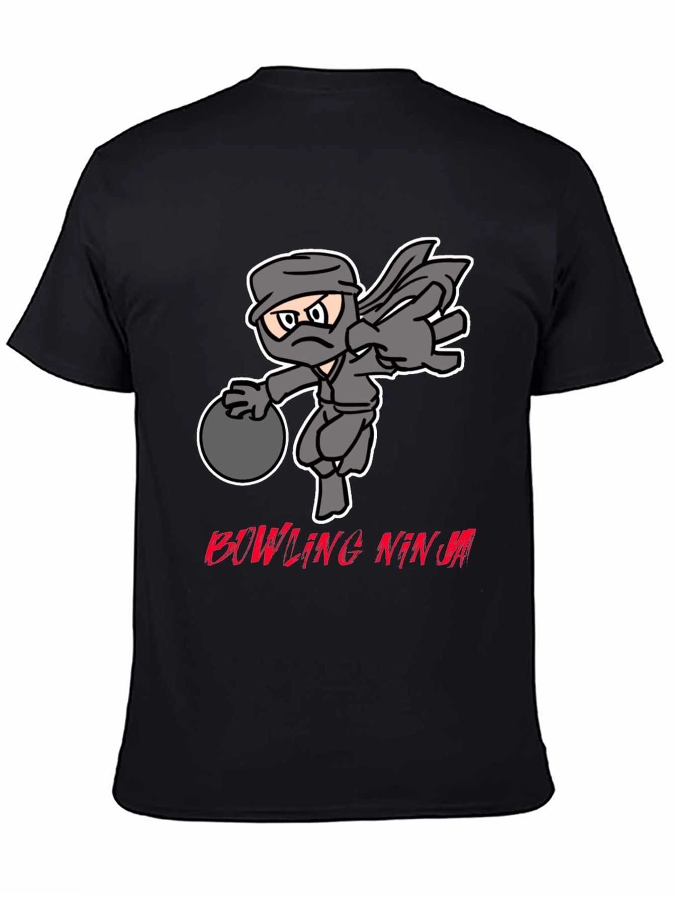 Bowling Ninja Graphic Tee - Strike with Stealth!