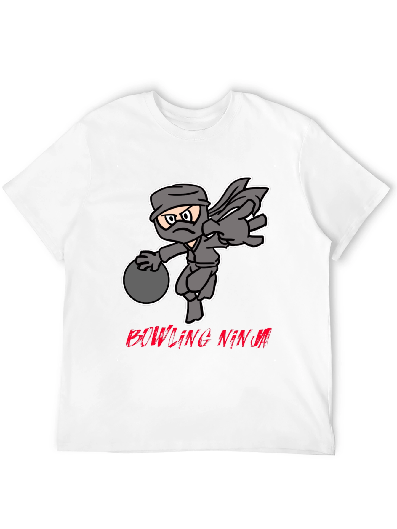 Bowling Ninja Graphic Tee - Strike with Stealth!
