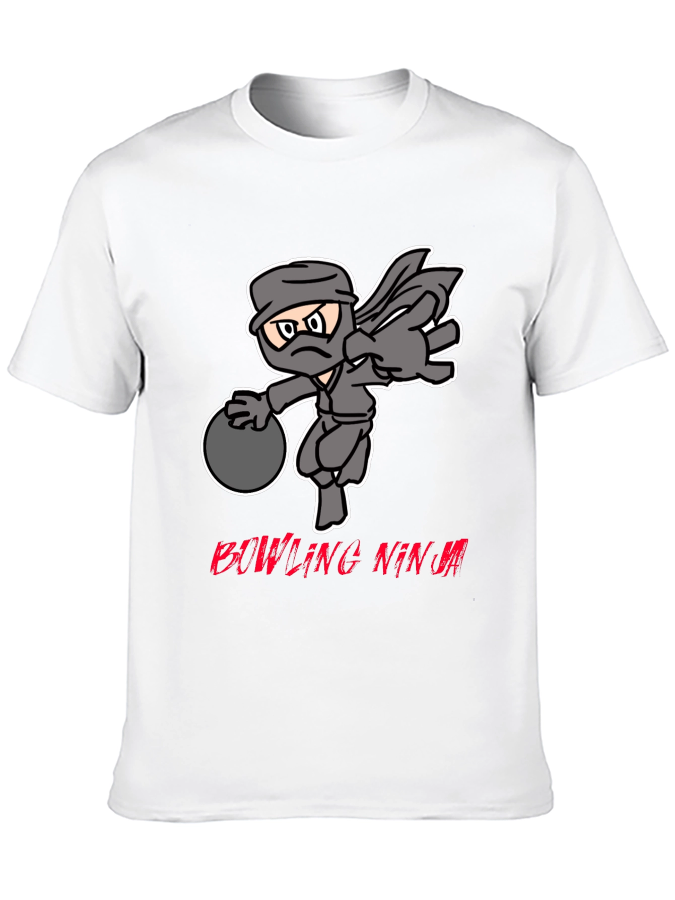 Bowling Ninja Graphic Tee - Strike with Stealth!