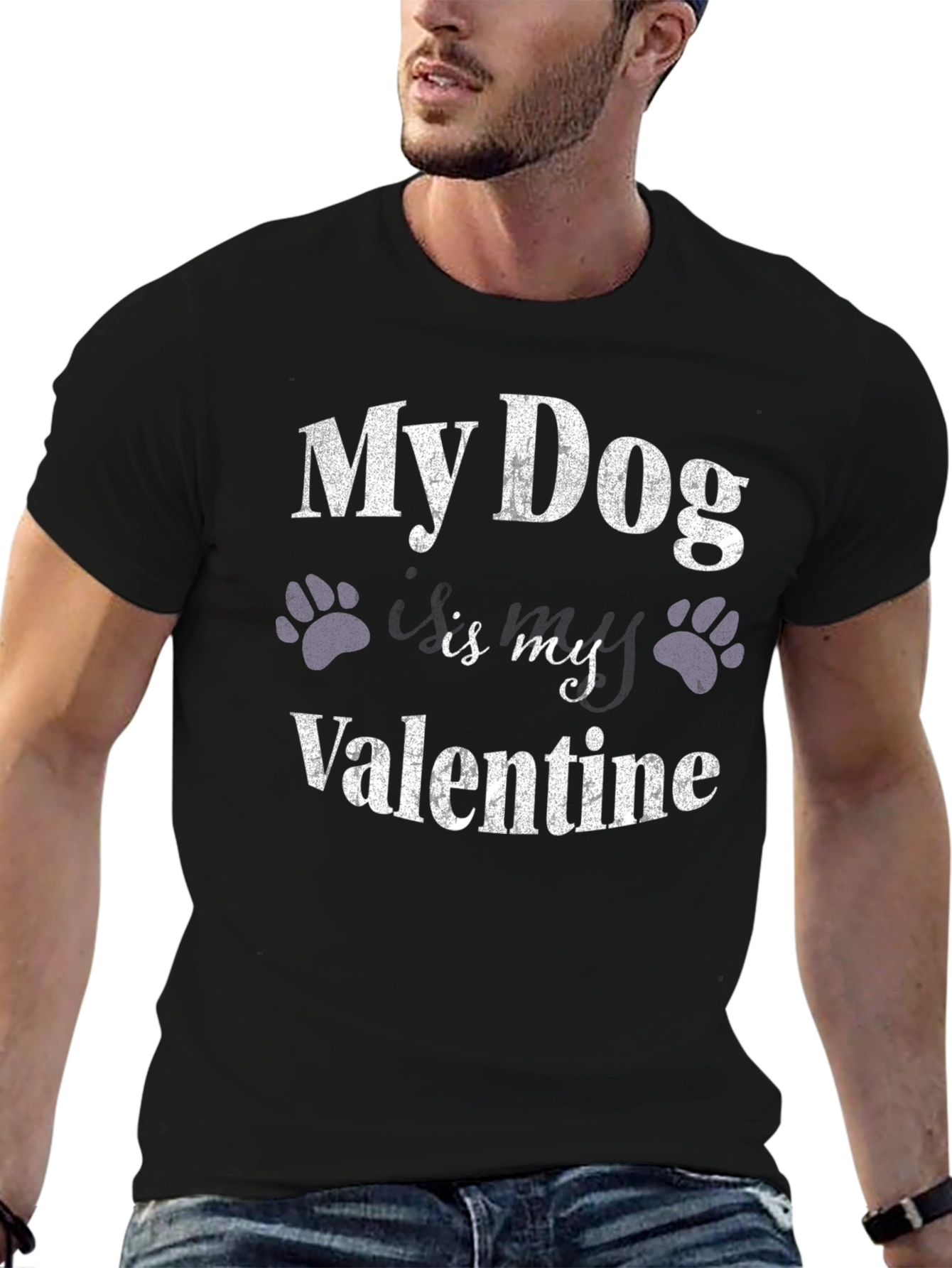 My Dog Is My Valentine T-Shirt – Cute Dog Lover Valentine Tee