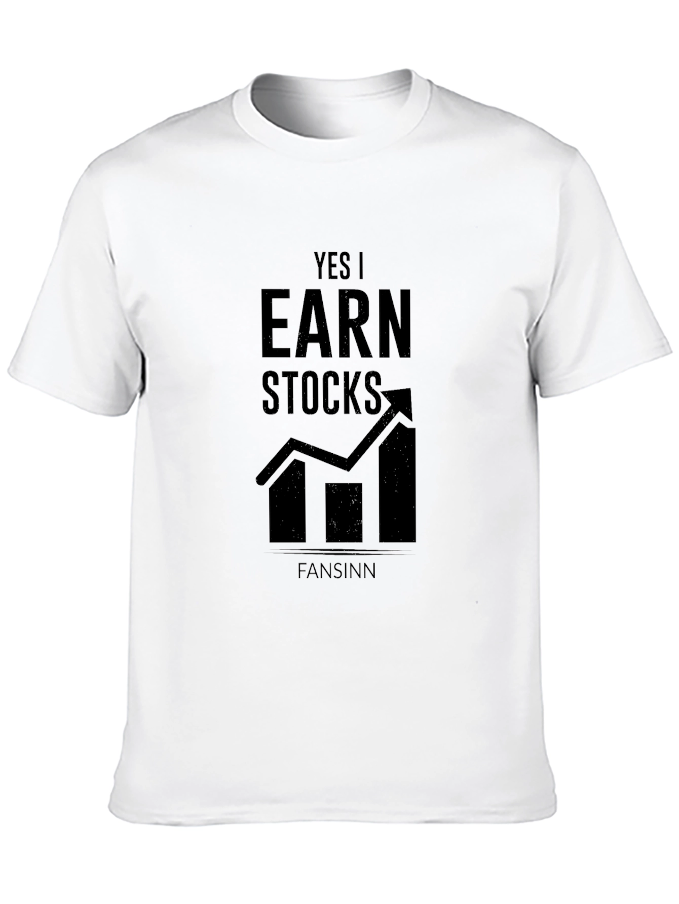 Yes I Earn Stocks Black Graphic Tee