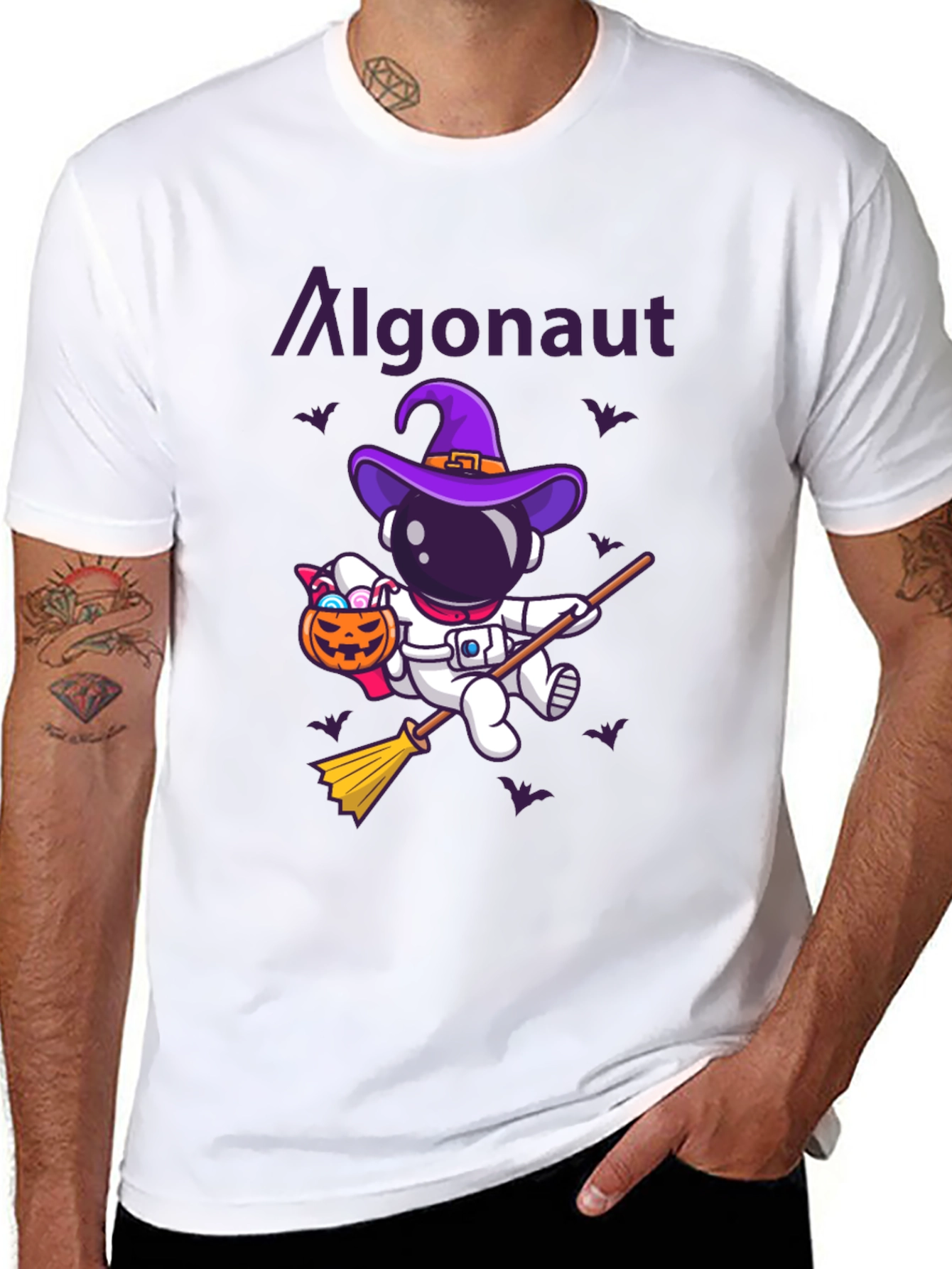 Algonaunt Halloween Astronaut Graphic Tee