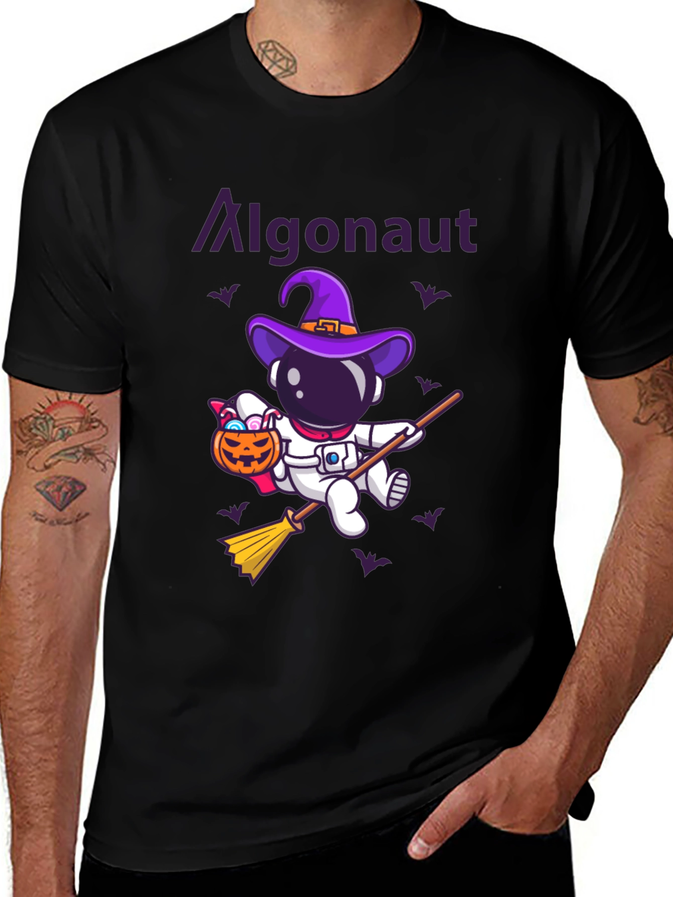 Algonaunt Halloween Astronaut Graphic Tee