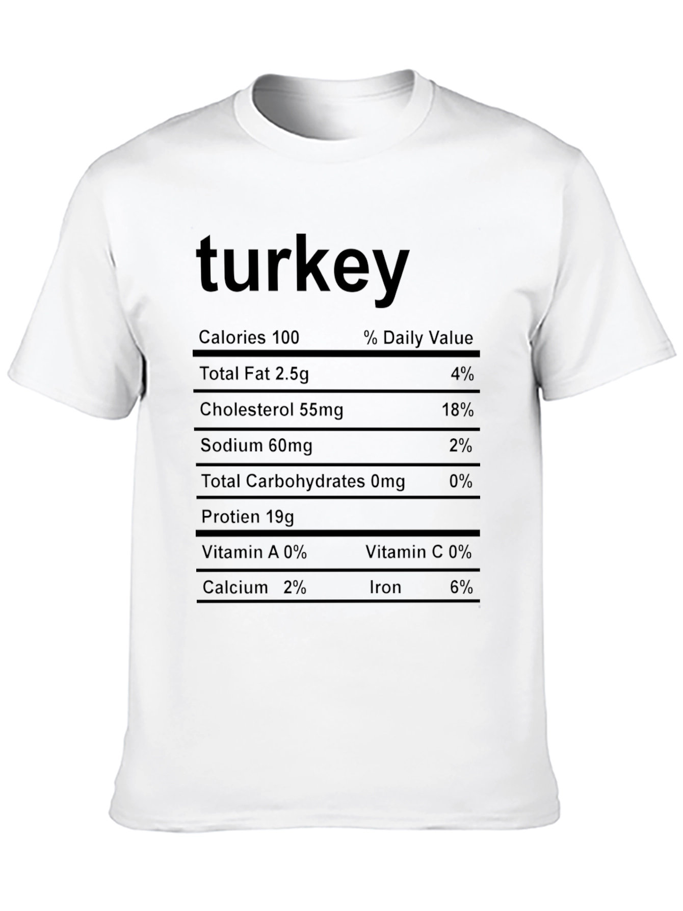 Turkey Nutrition Facts T-Shirt