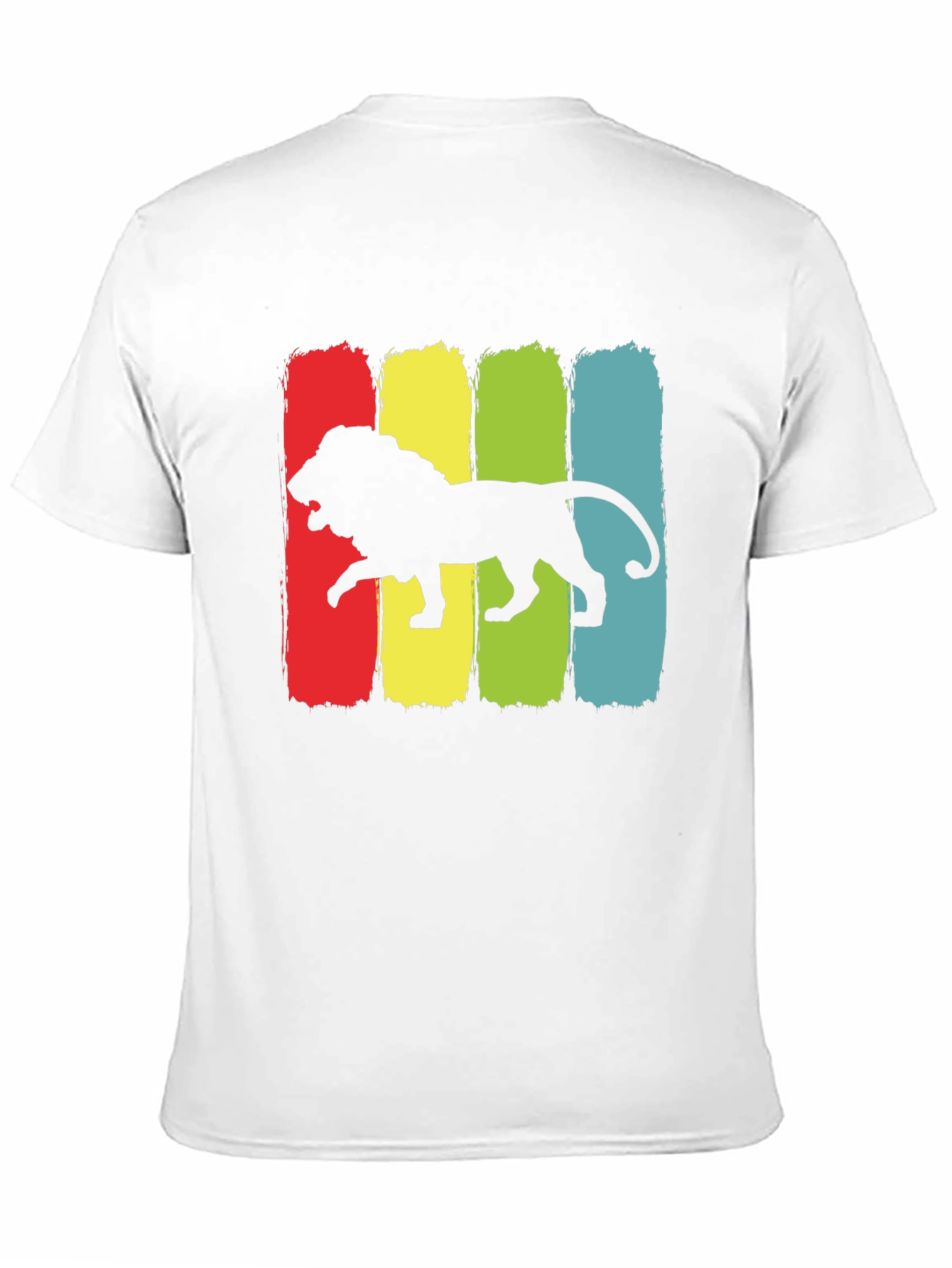 Retro Lion Graphic Tee - Black Cotton T-Shirt