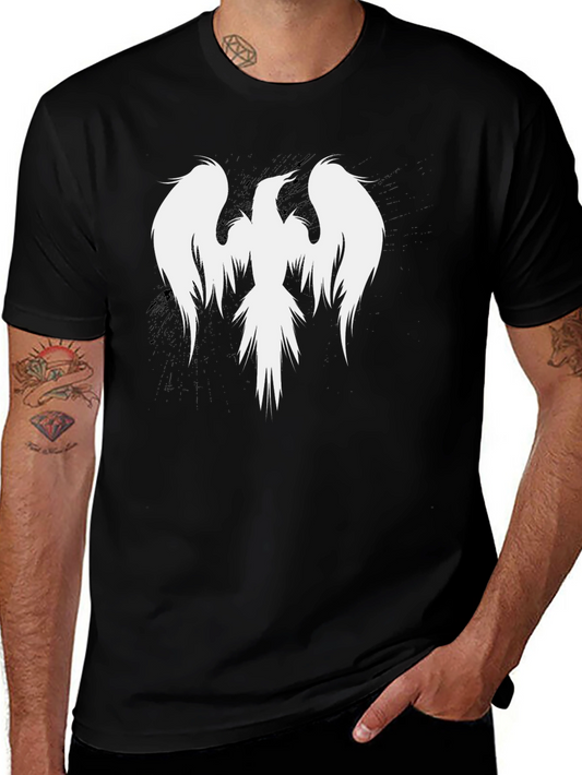 Phoenix Graphic Black T-Shirt - Cool Bird Design