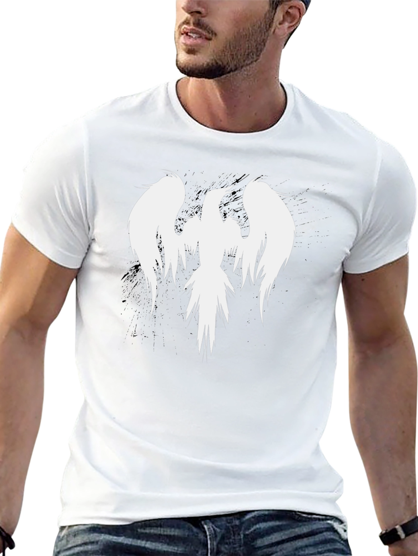 Phoenix Graphic Black T-Shirt - Cool Bird Design
