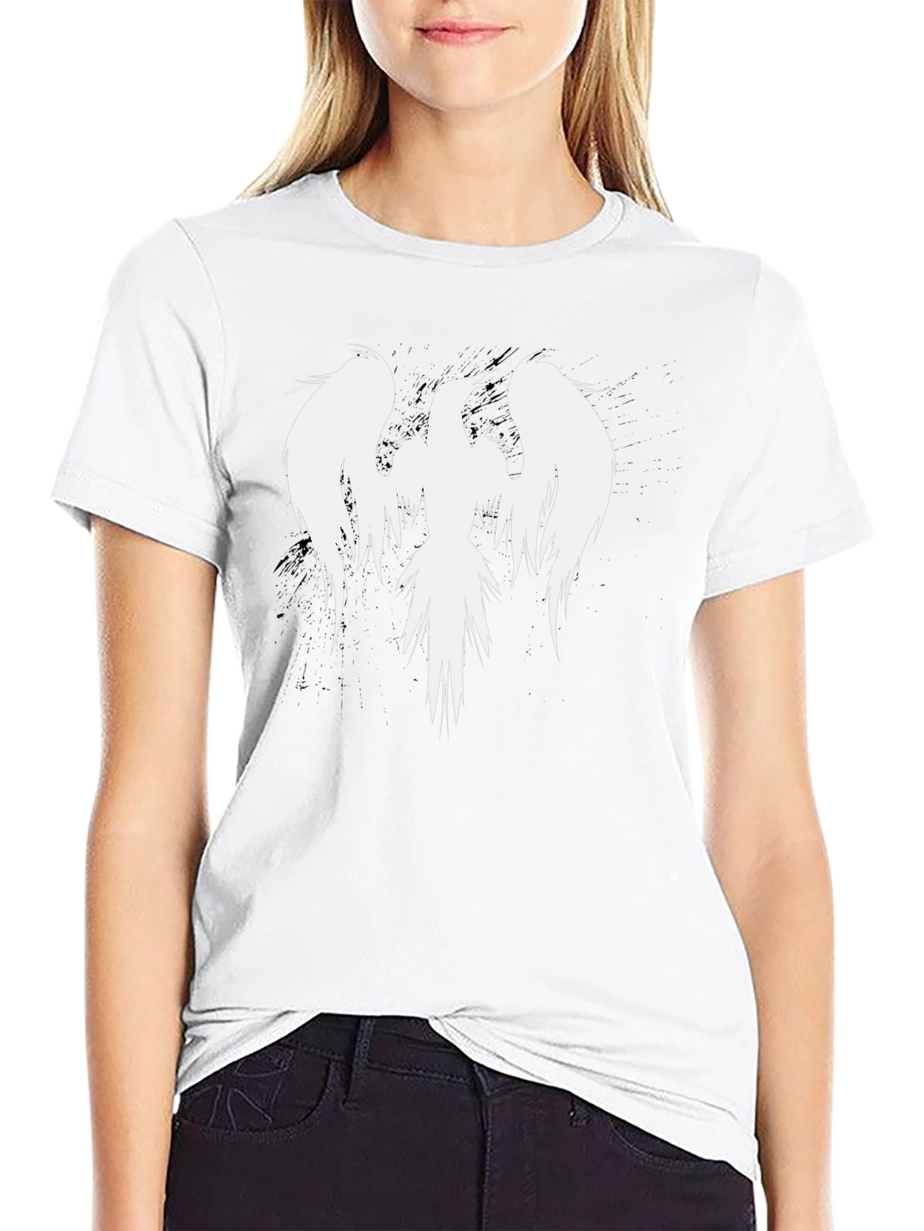 Phoenix Graphic Black T-Shirt - Cool Bird Design