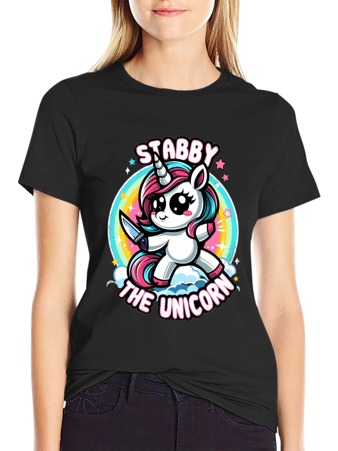 Stabby The Unicorn Graphic T-Shirt