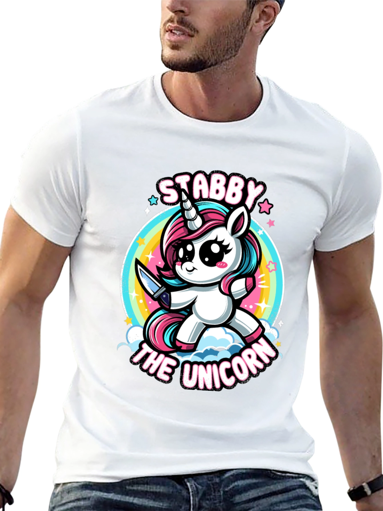 Stabby The Unicorn Graphic T-Shirt