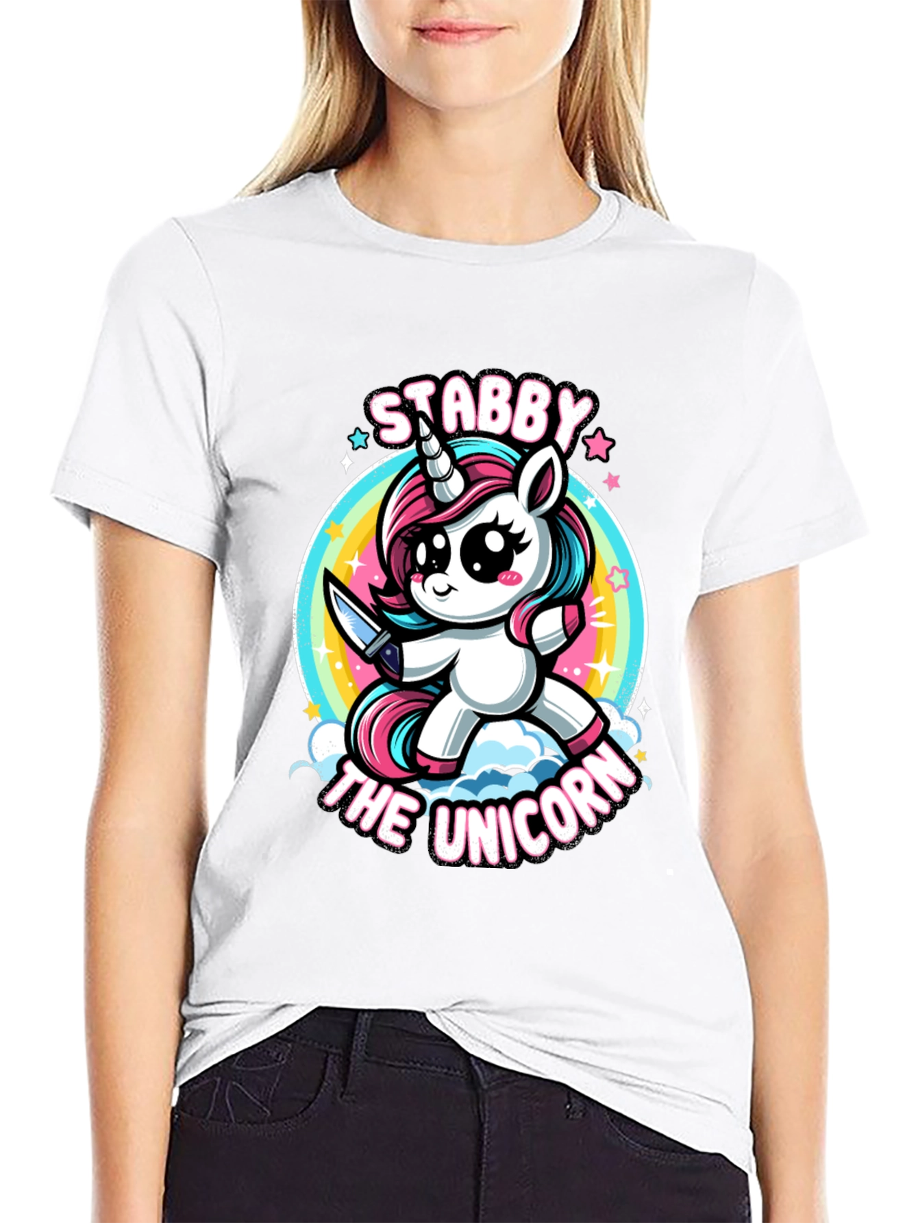Stabby The Unicorn Graphic T-Shirt