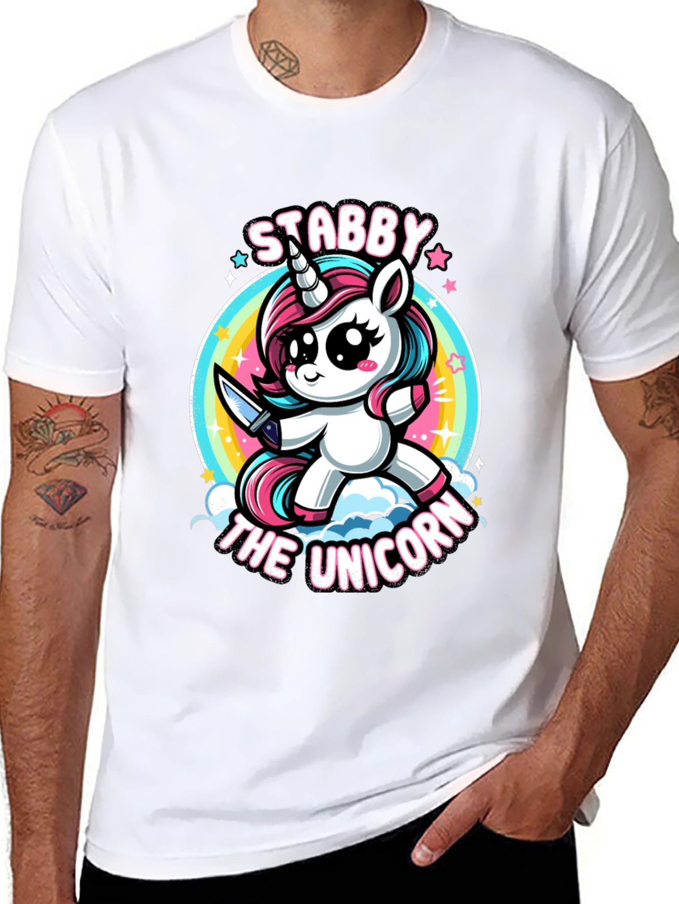 Stabby The Unicorn Graphic T-Shirt