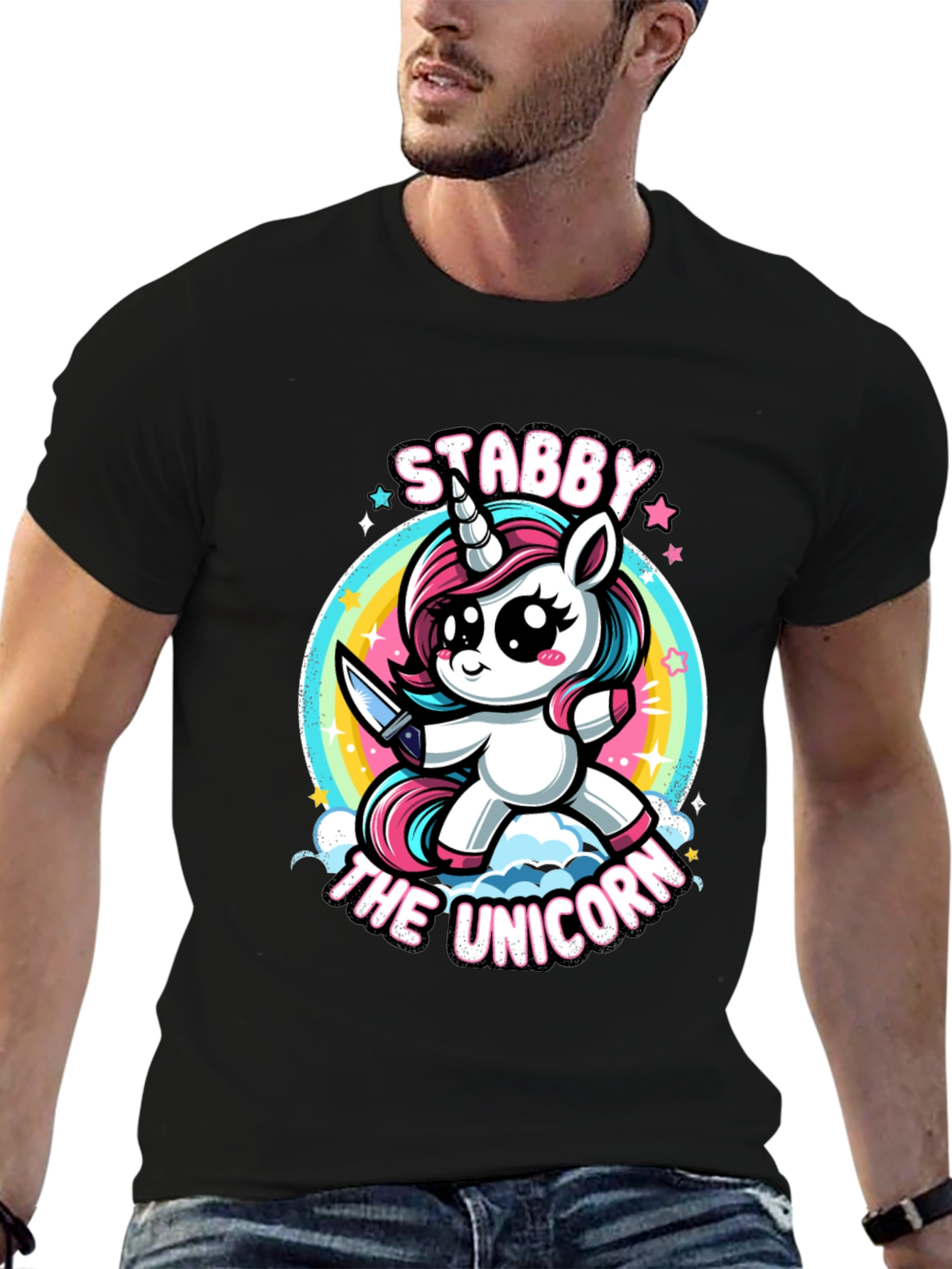 Stabby The Unicorn Graphic T-Shirt