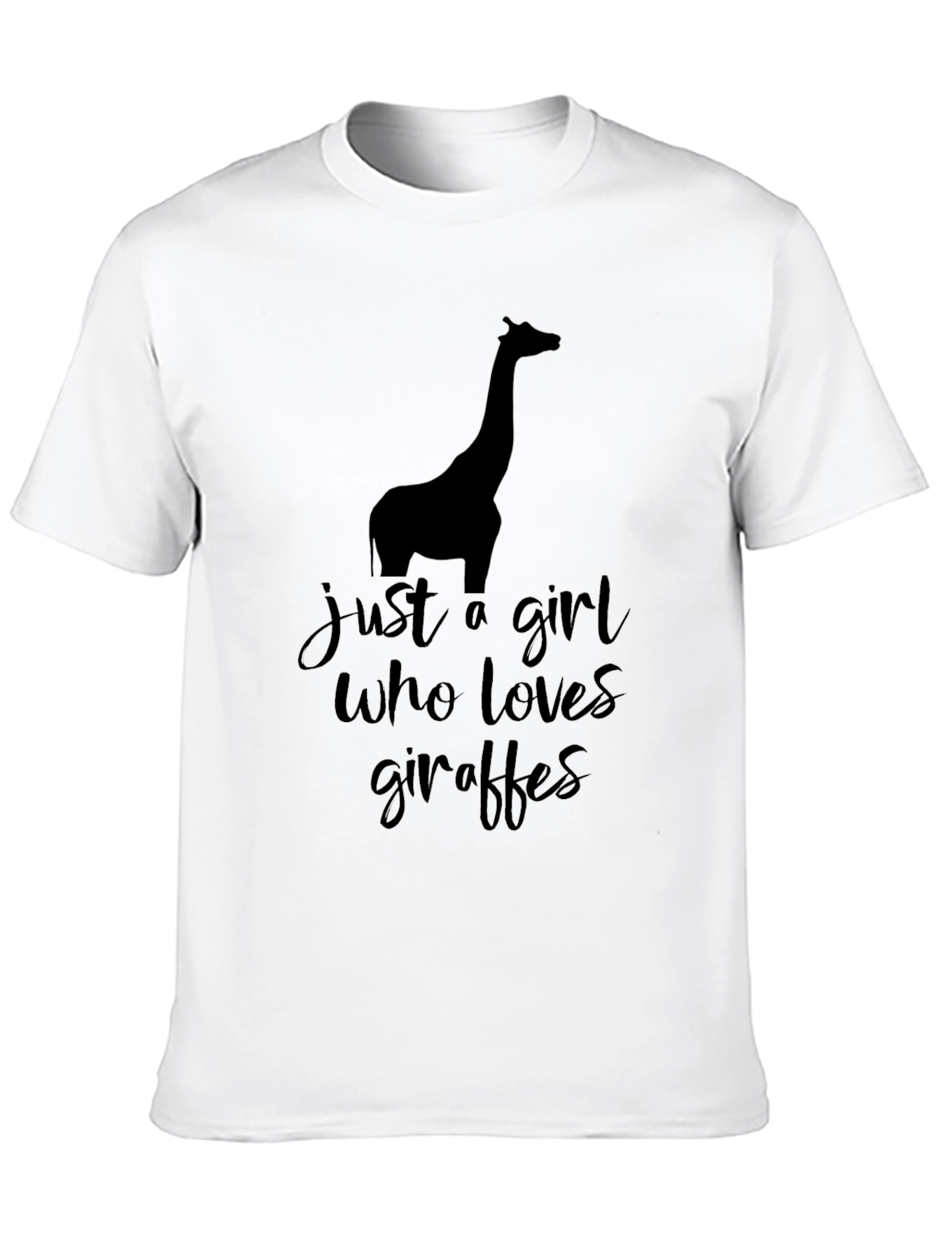 Giraffe Lovers Black Graphic T-Shirt