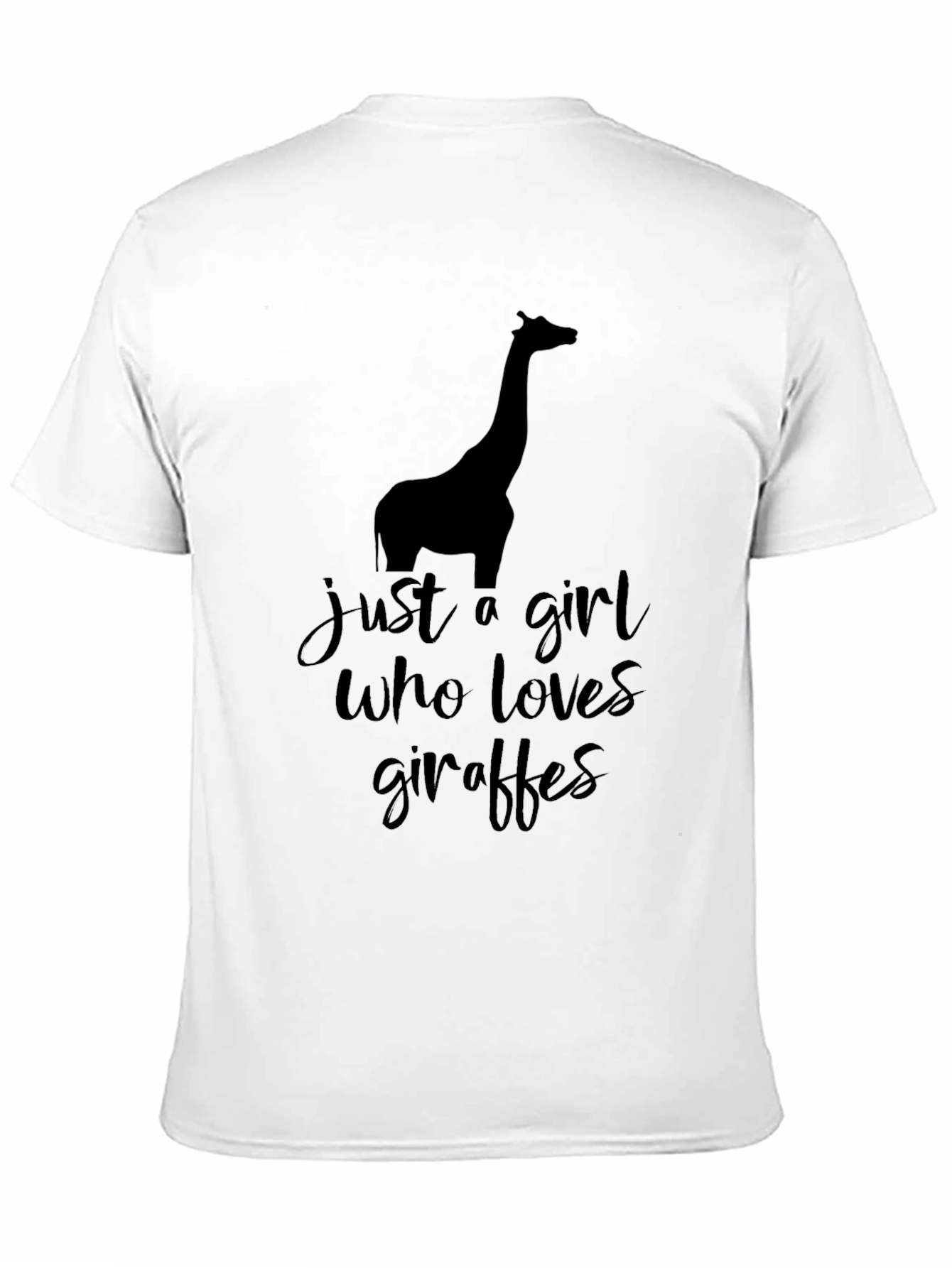 Giraffe Lovers Black Graphic T-Shirt