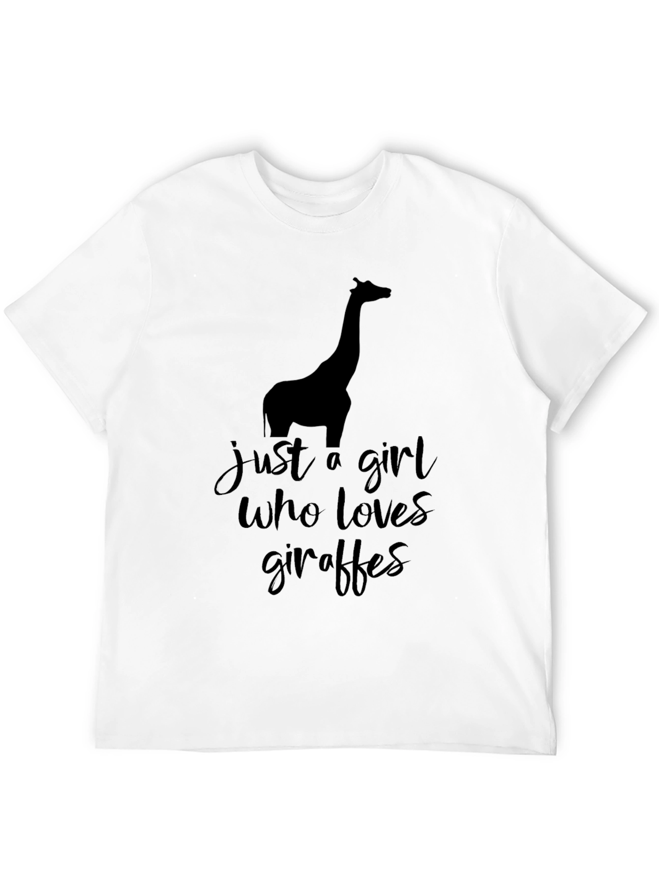 Giraffe Lovers Black Graphic T-Shirt