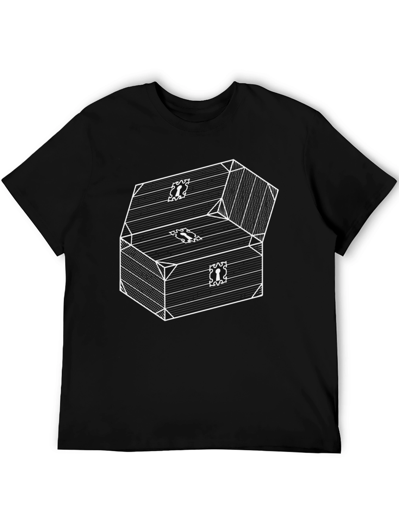 Pirates Booty Chest Graphic Tee - Black Cotton T-Shirt