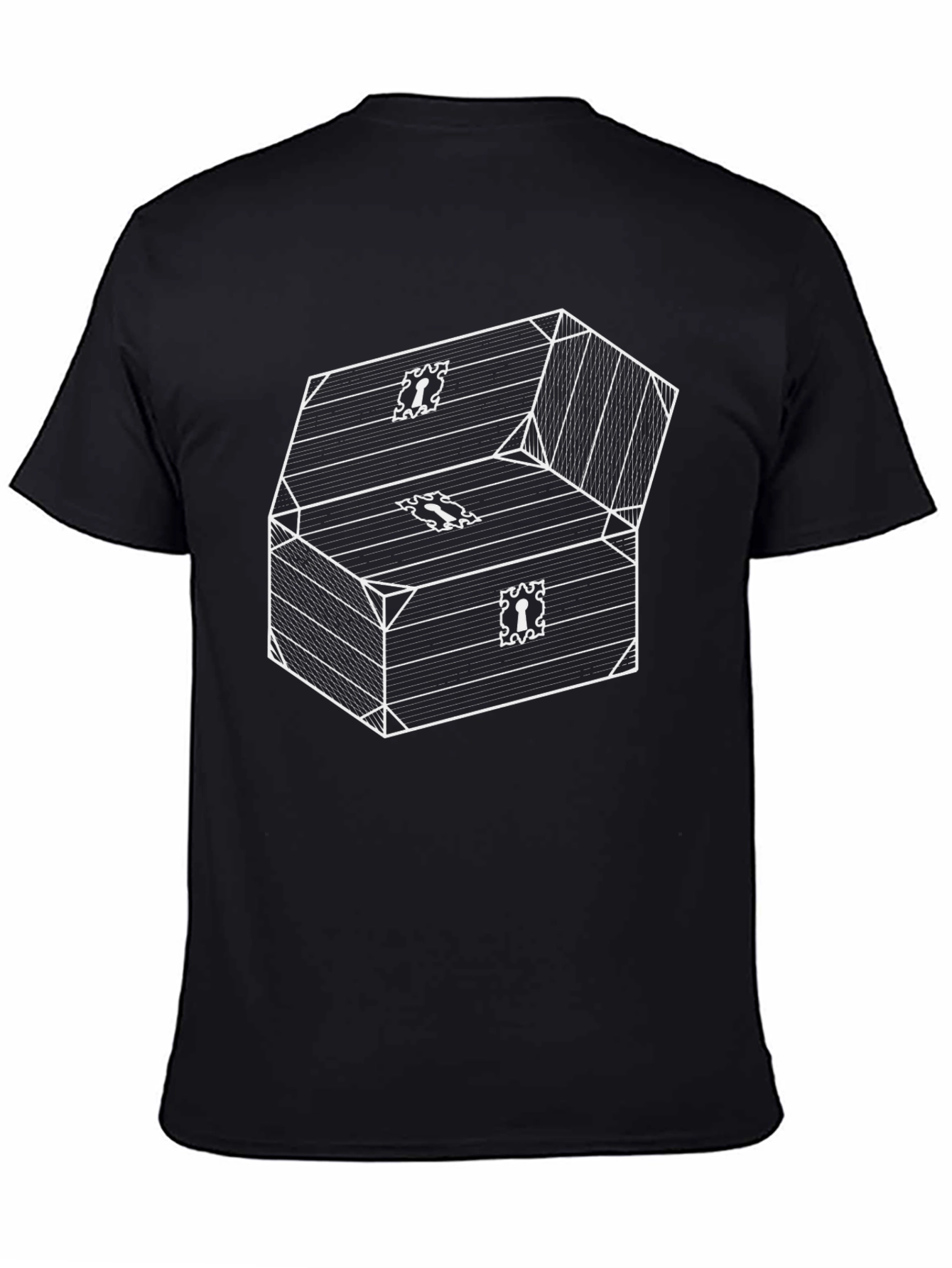 Pirates Booty Chest Graphic Tee - Black Cotton T-Shirt