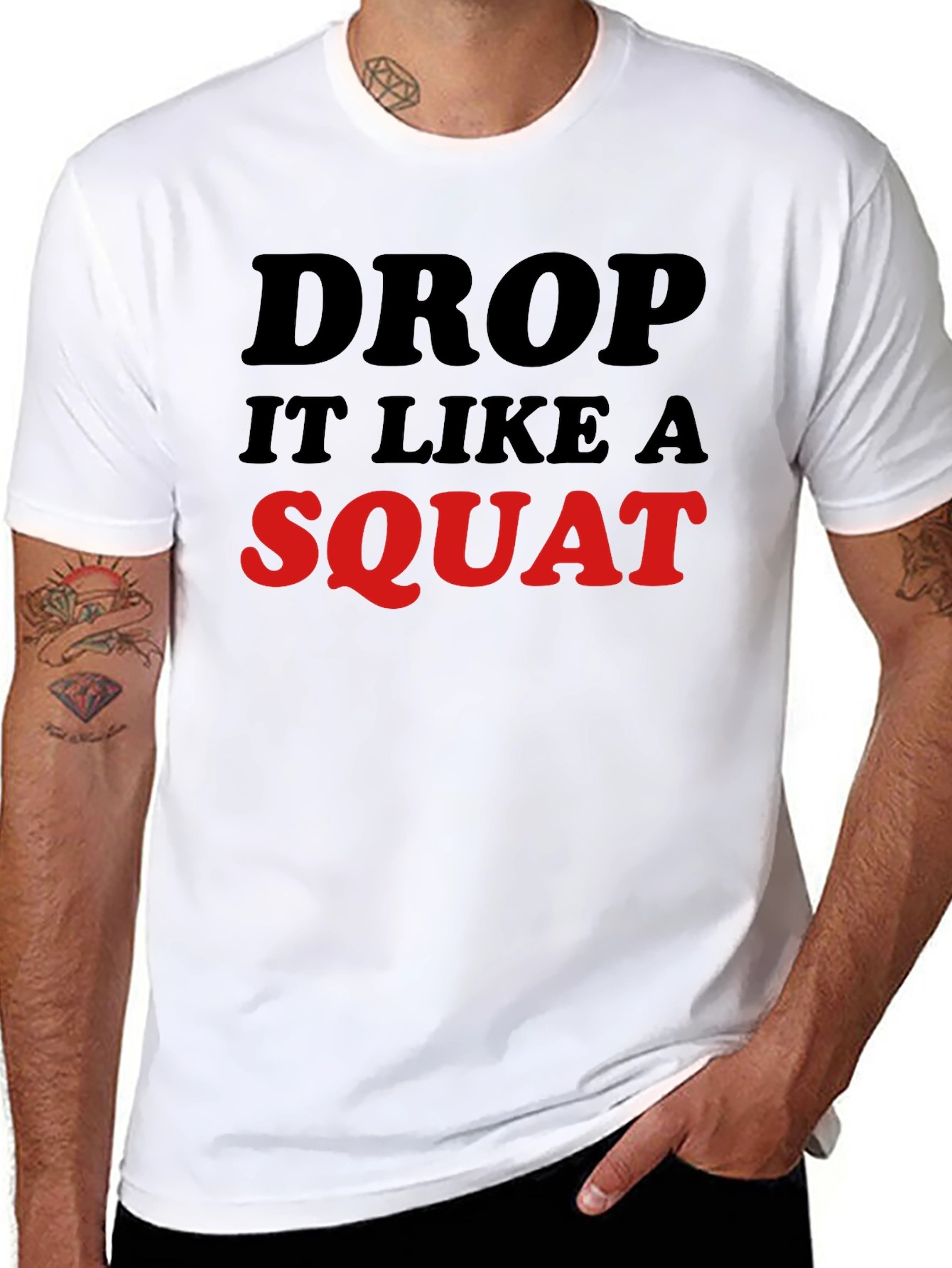 Drop It Like A Squat Black Graphic Tee