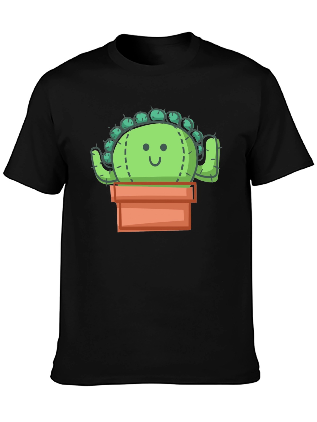 Cactus Graphic T-Shirt - Black Cotton Tee