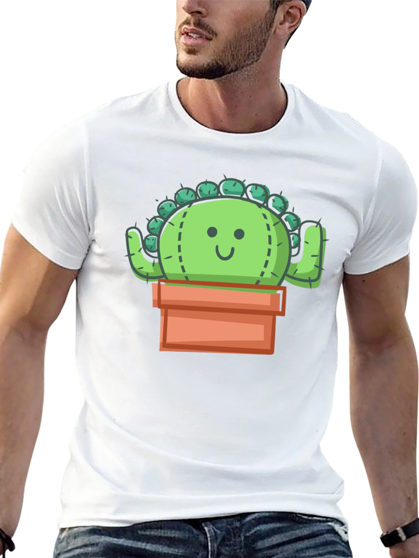 Cactus Graphic T-Shirt - Black Cotton Tee
