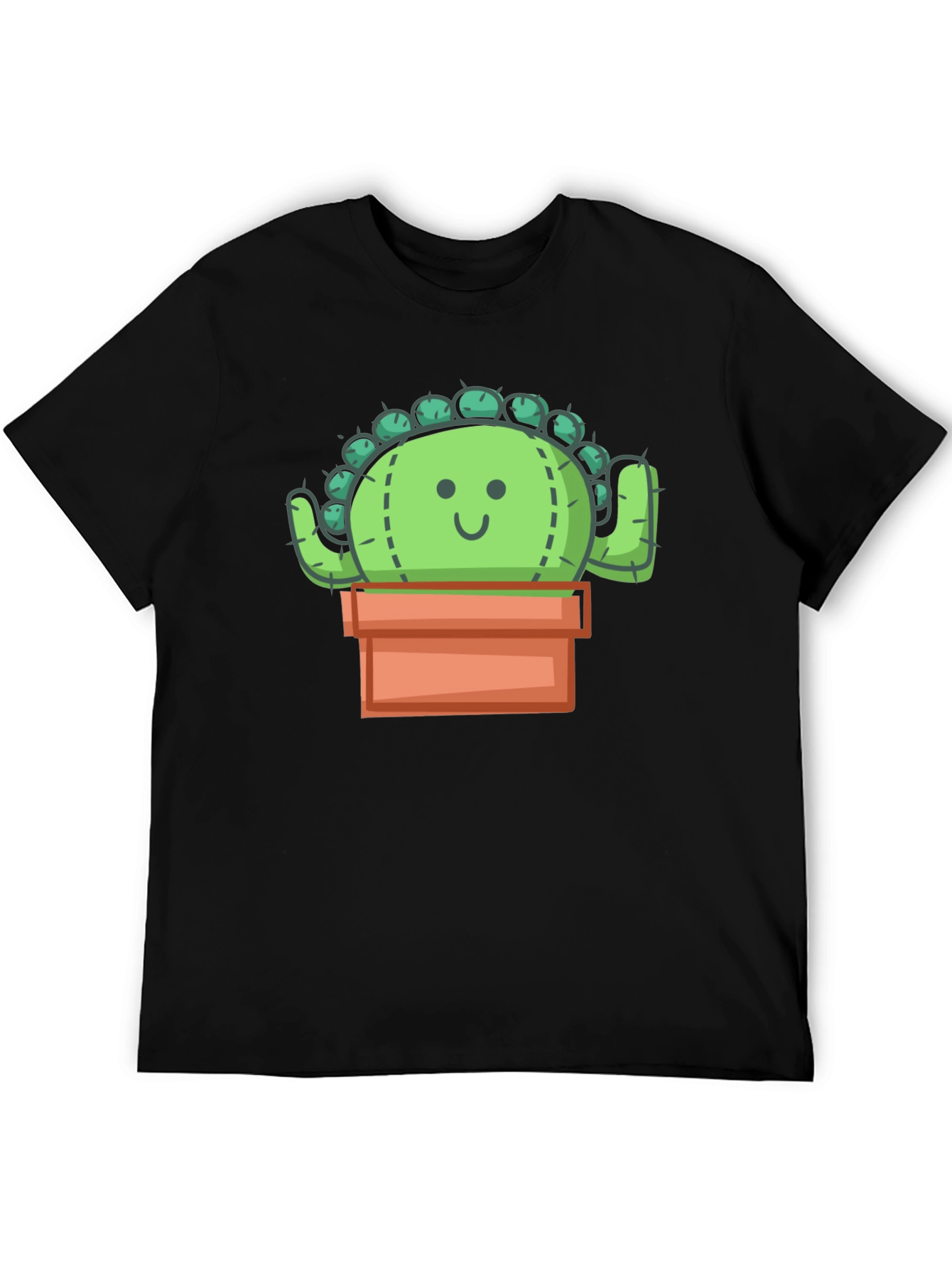 Cactus Graphic T-Shirt - Black Cotton Tee