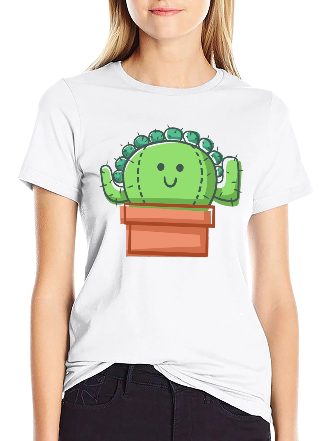 Cactus Graphic T-Shirt - Black Cotton Tee