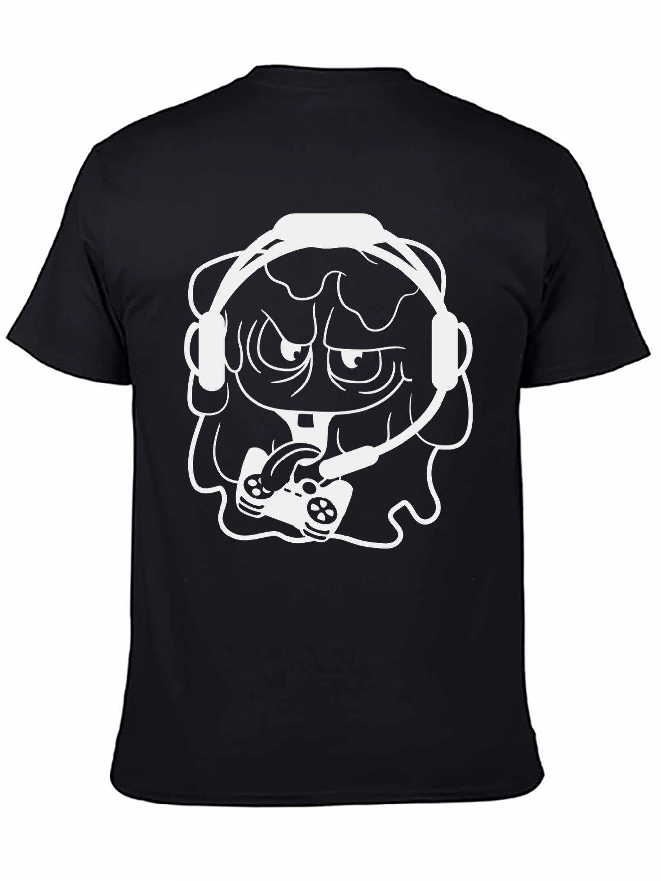 Gamer Monster Graphic T-Shirt - Black Cotton Tee