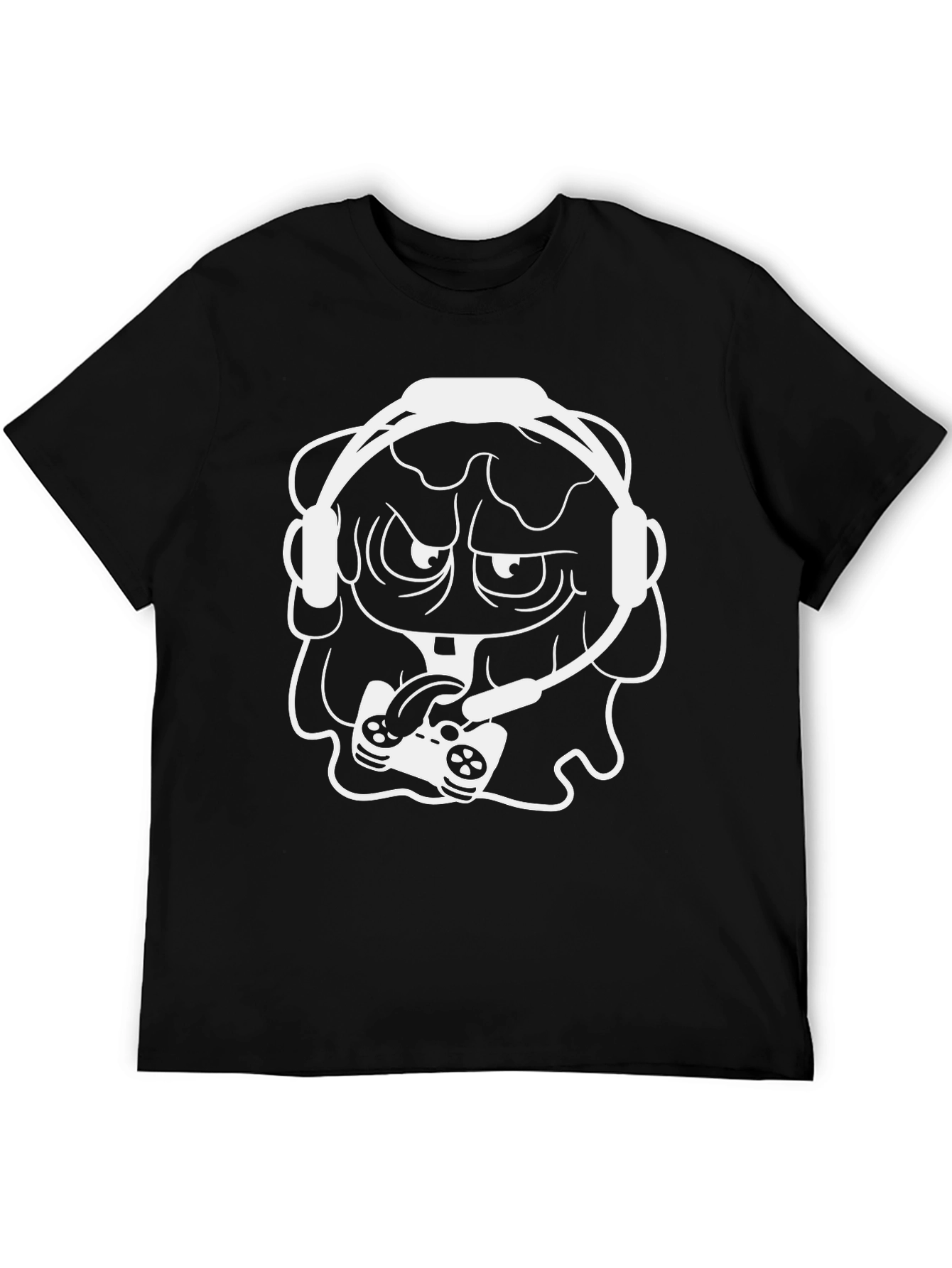 Gamer Monster Graphic T-Shirt - Black Cotton Tee