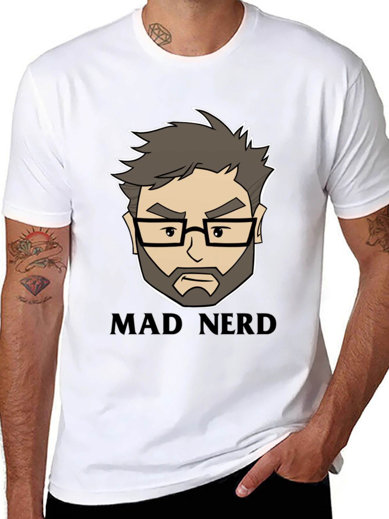 Mad Nerd Graphic Tee - Cool Geeky Design